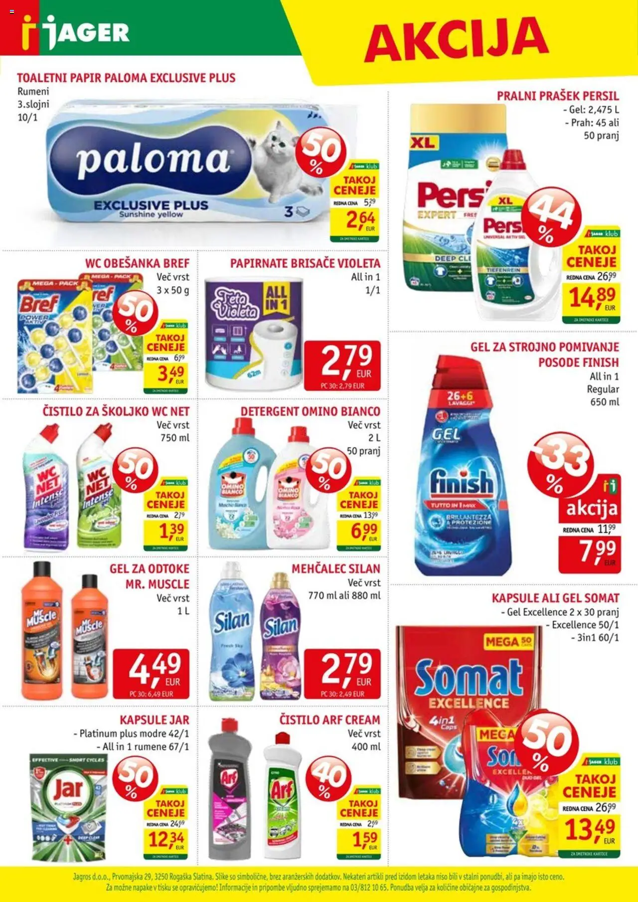 Novi Jager katalog ponudbe – veljaven od 08.10.2025 | Stran: 15 | Izdelki: Prašek, Mehčalec, Toaletni papir, Detergent