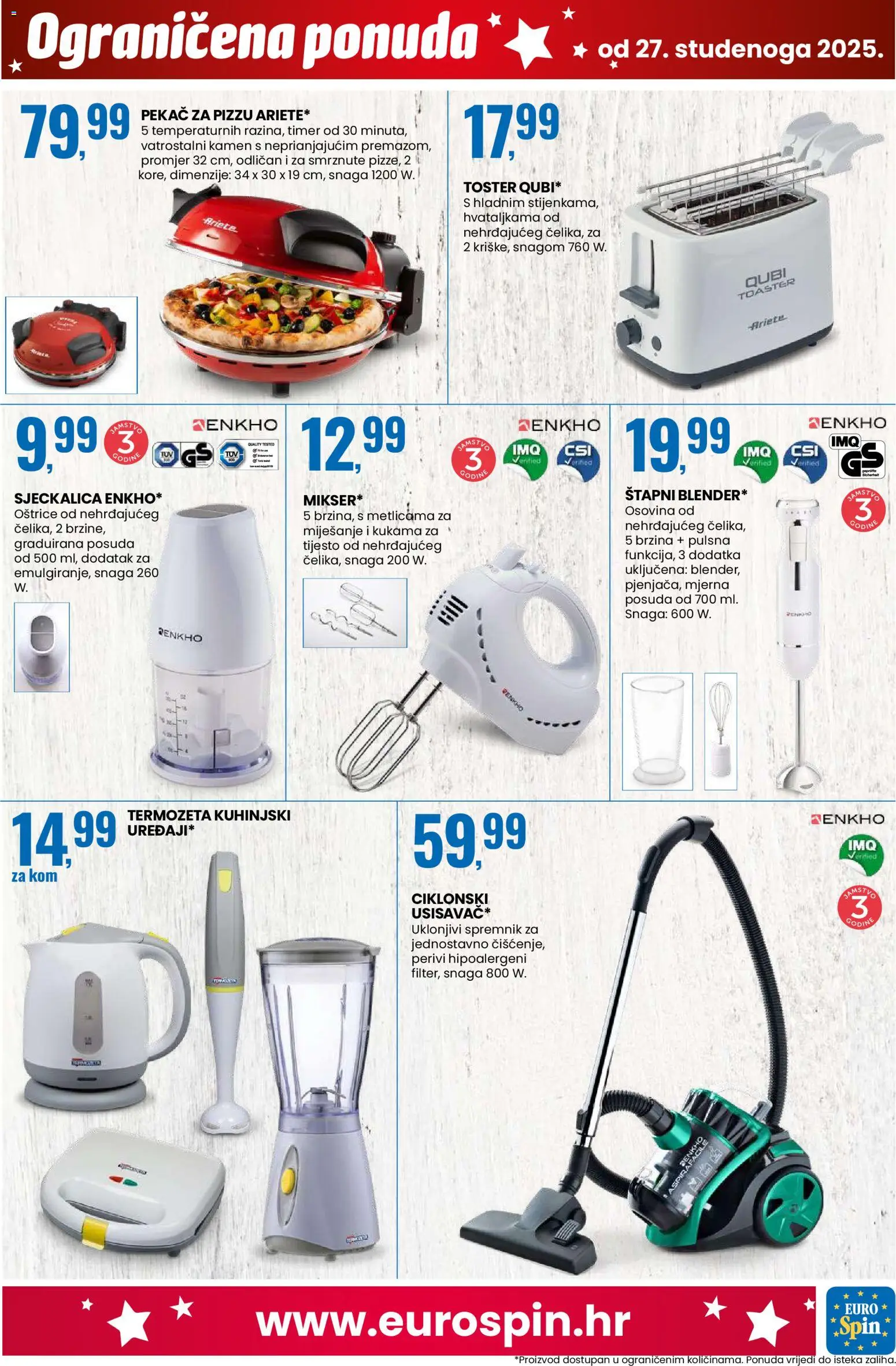 Eurospin katalog | vrijedi od 24.11.2025 | Stranica: 15 | Proizvodi: Toster, Sjeckalica