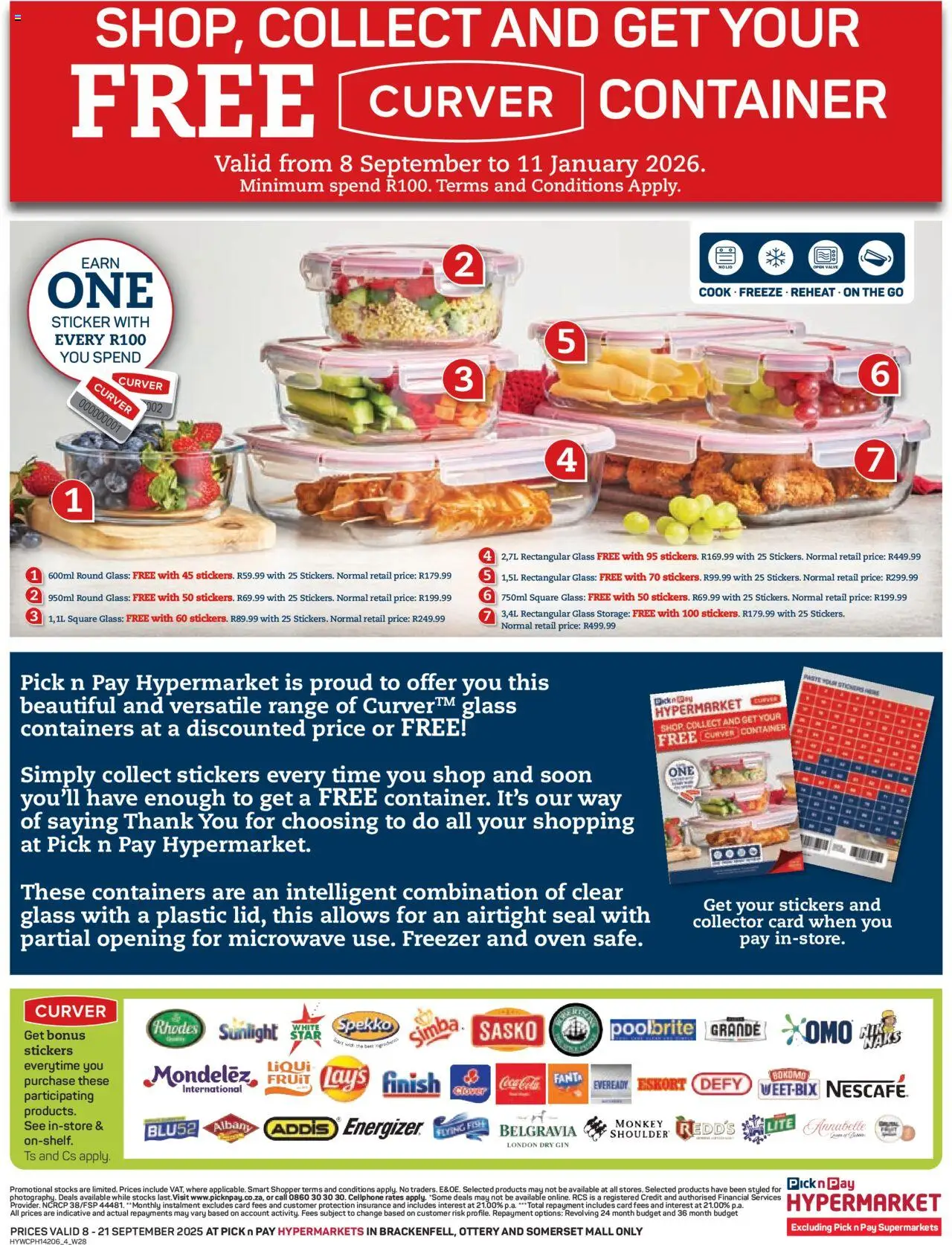 New Pick n Pay catalogue – valid from 08.09.2025 | Page: 3 | Products: Freezer, Oven, Microwave, Gin