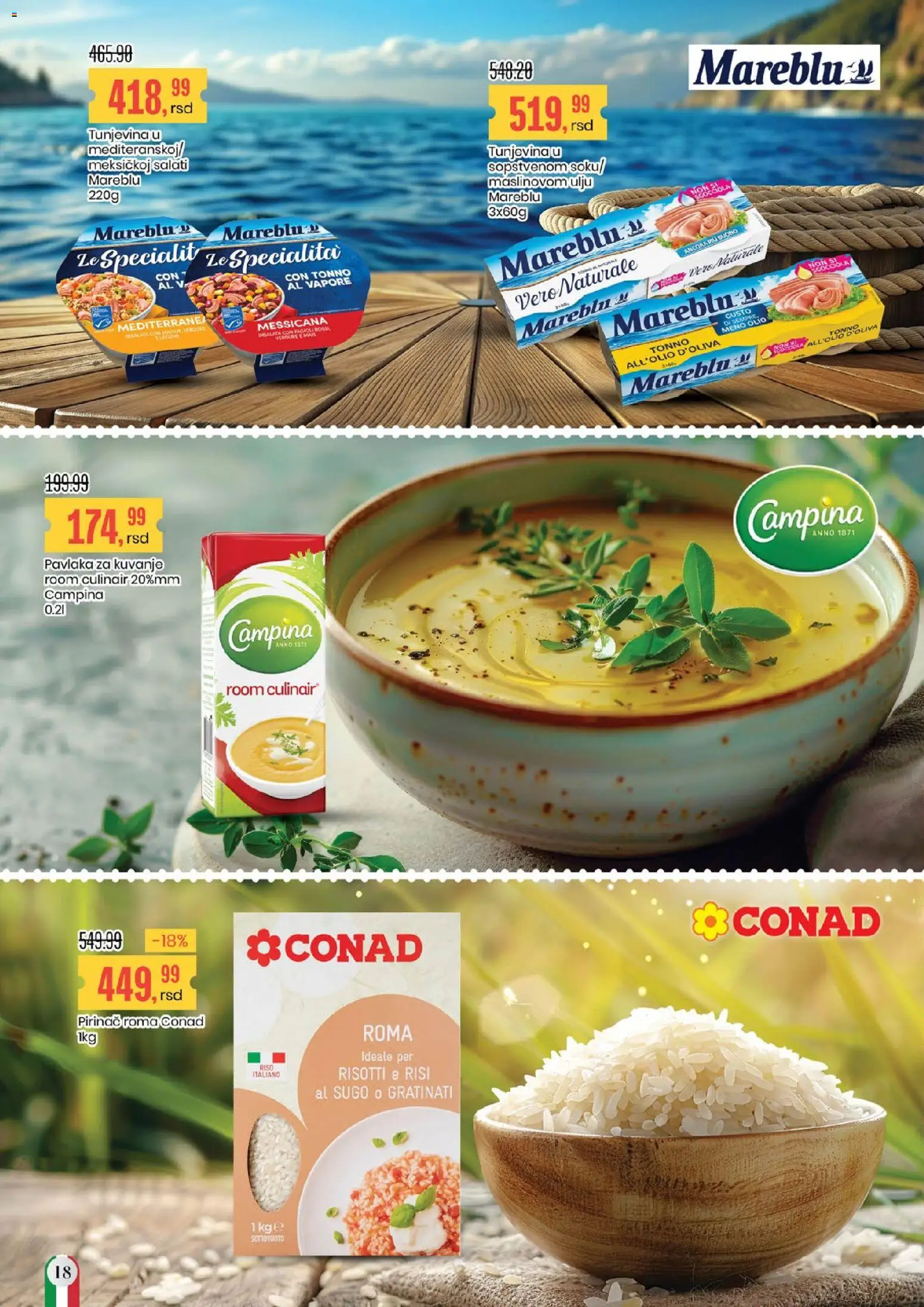 Aroma Market katalog - važi od 27.03.2026 | Strana: 18 | Proizvode: Pirinač, Pavlaka