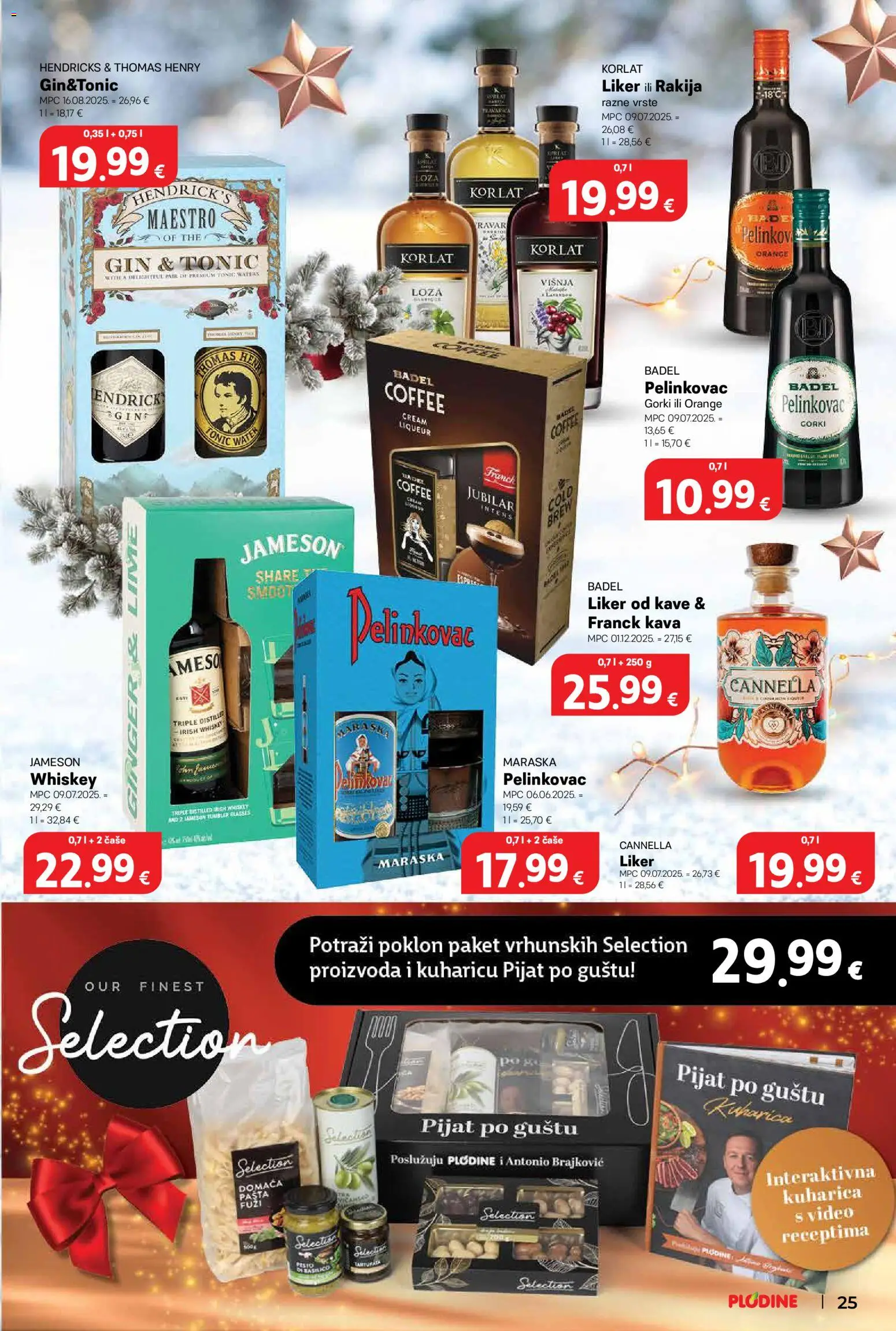 Plodine katalog | vrijedi od 11.12.2025 | Stranica: 25 | Proizvodi: Pelinkovac, Čaše, Liker, Rakija