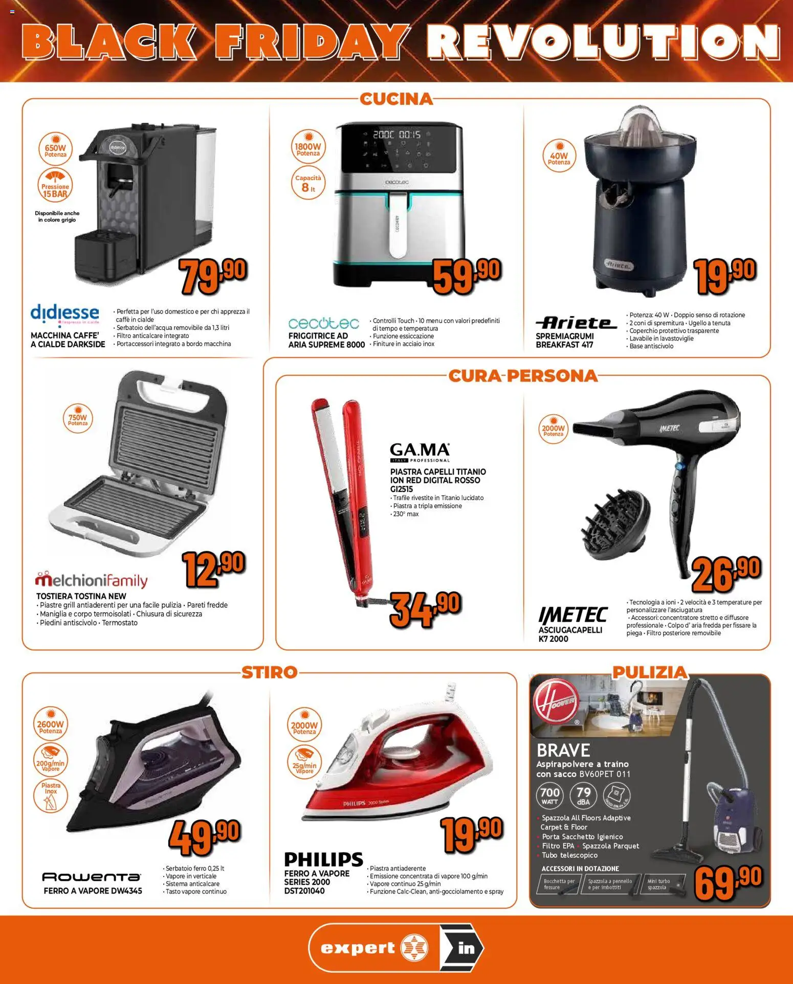Volantino Ipercoop del 17.11.2025 | Pagina: 5 | Prodotti: Spazzola, Tubo, Friggitrice, Caffè in cialde