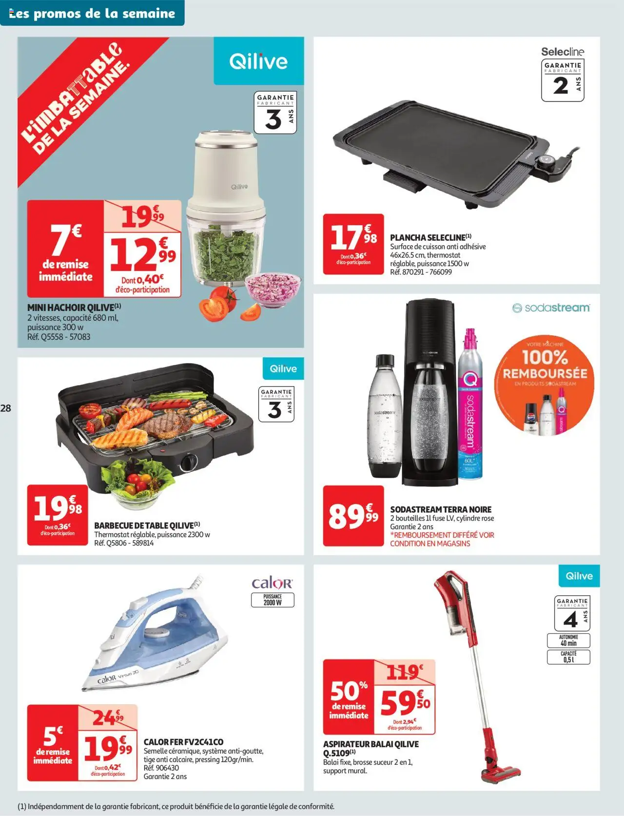  | Page: 28 | Produits: Plancha, Grill, Sodastream, Balai