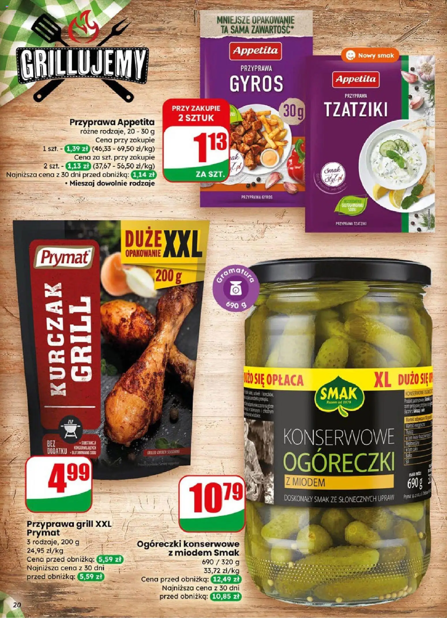 Dino gazetka od 08.04.2026 | Strona: 20 | Produkty: Tzatziki, Kurczak, Grill