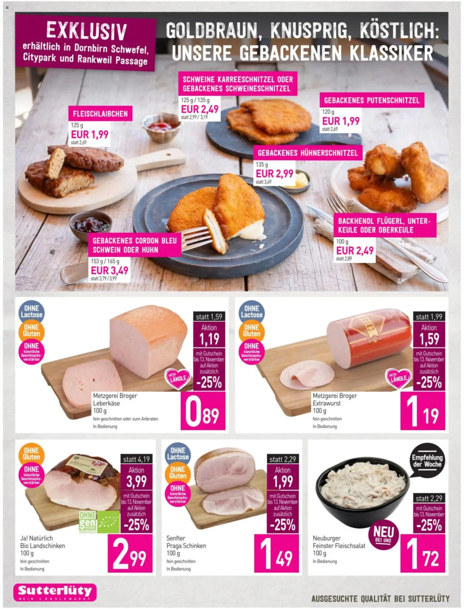 Sutterlüty Flugblatt gültig ab 05.11.2025 | Seite: 10 | Produkte: Schinken