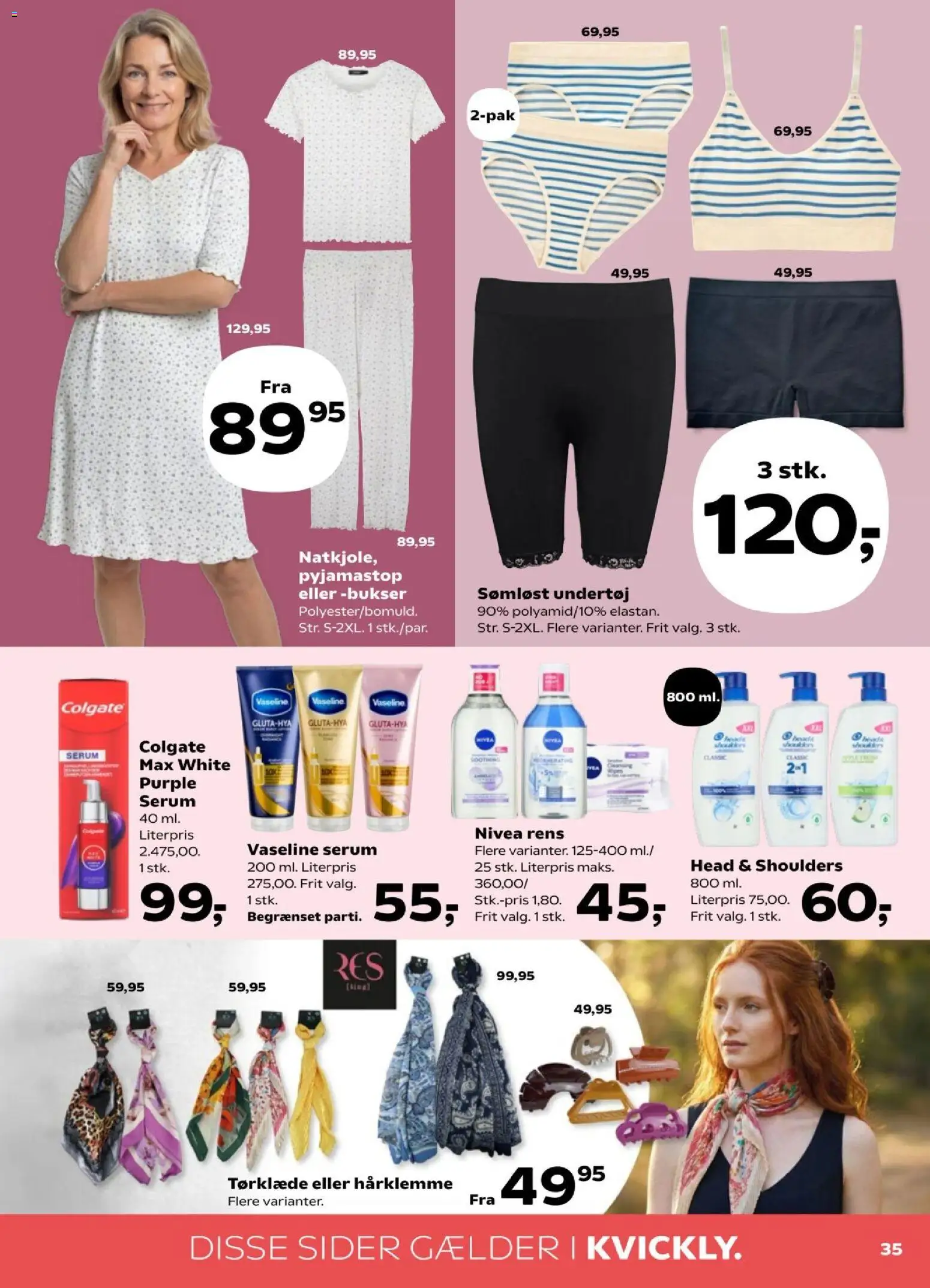 Kvickly tilbudsavis – gyldig fra 17.04.2026 | Side: 37 | Produkter: Bukser, Undertøj