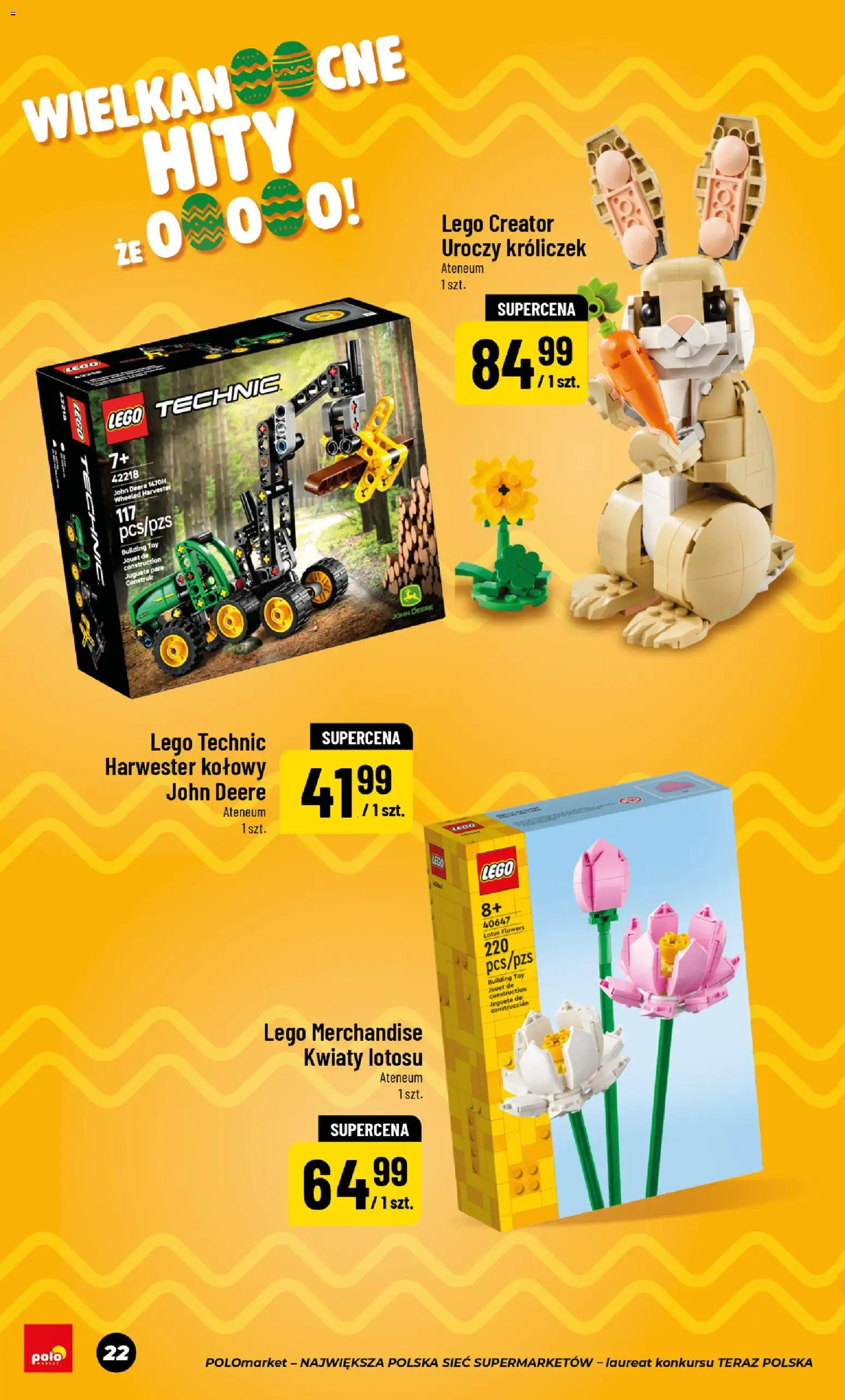POLOmarket gazetka - Wielkanoc od 06.03.2026 | Strona: 22 | Produkty: Lego, Kwiaty