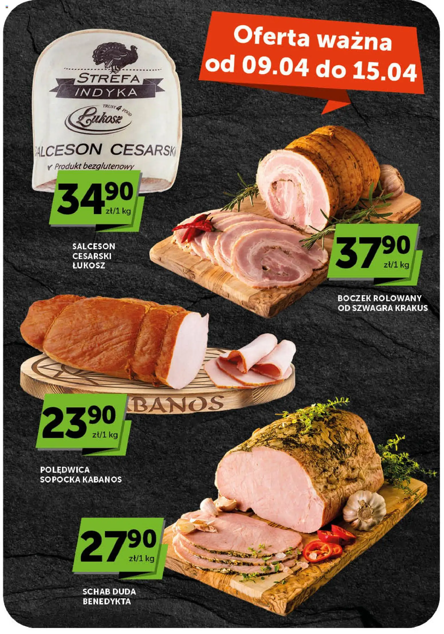 Groszek gazetka od 09.04.2026 | Strona: 21 | Produkty: Schab, Boczek