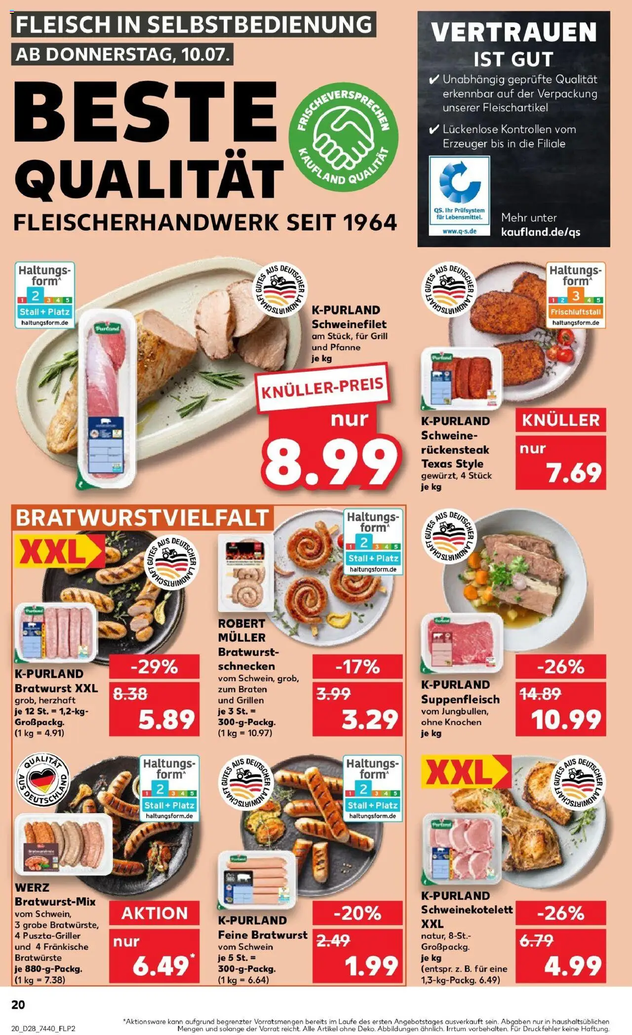 Kaufland prospekt Biedenkopf	 - gültig ab dem 13.07.2025 | Seite: 35 | Produkte: Bratwurst, Suppenfleisch, Steak, Fleisch