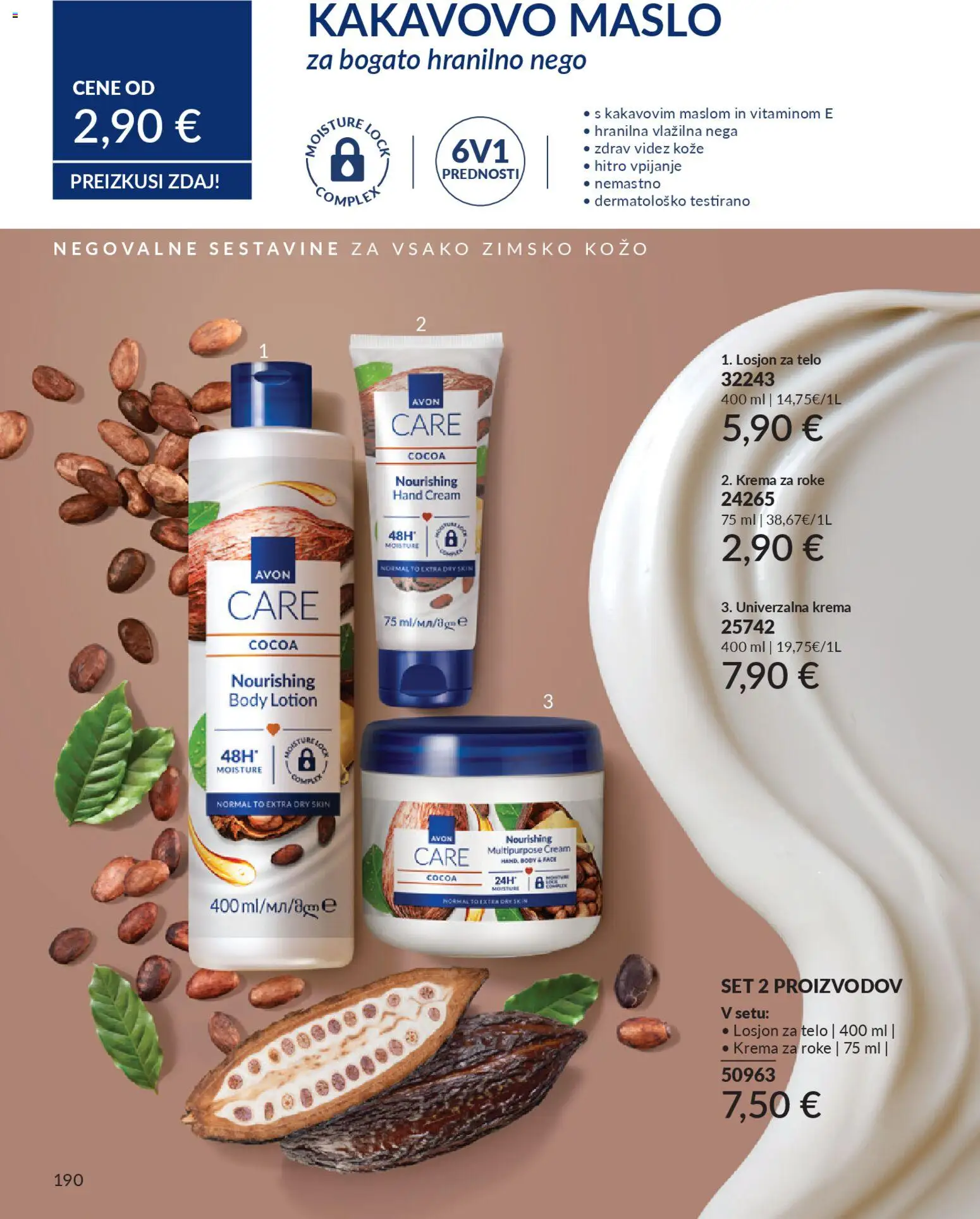 Novi Avon katalog ponudbe – veljaven od 29.12.2025 | Stran: 190 | Izdelki: Univerzalna krema, Krema, Maslo, Krema za roke