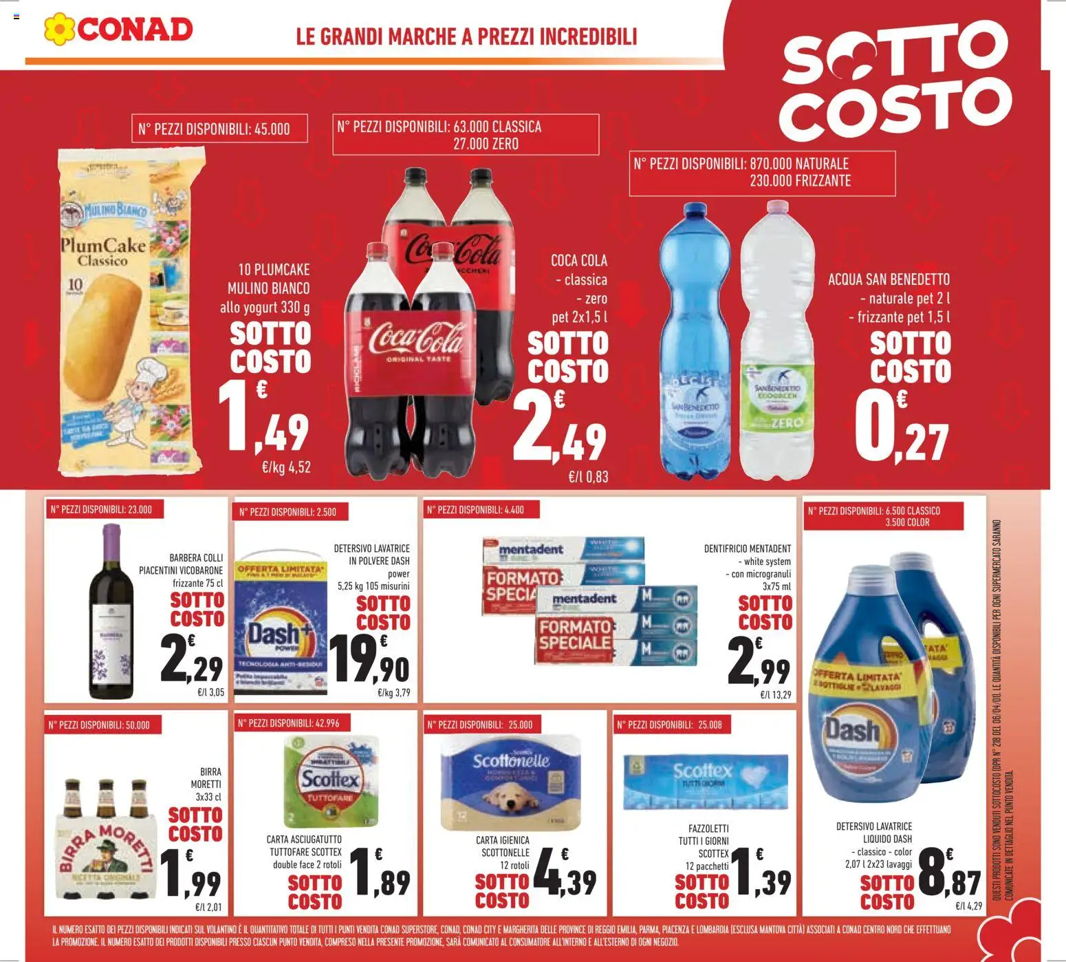 Volantino Conad del 29.01.2026 | Pagina: 5 | Prodotti: Dentifricio, Birra, Acqua, Coca Cola