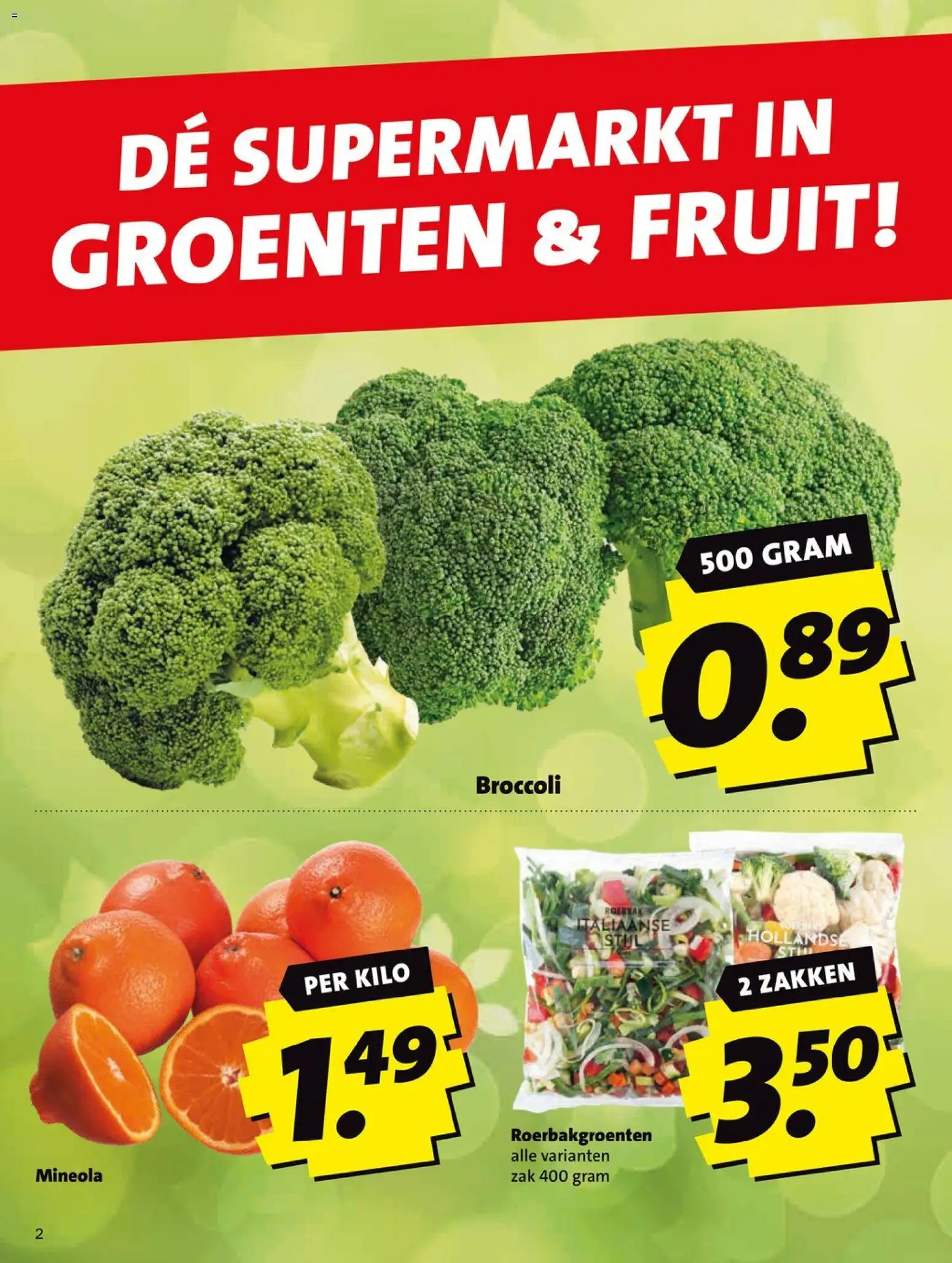 {H1} | Pagina: 2 | Producten: Broccoli, Zak, Fruit, Groenten