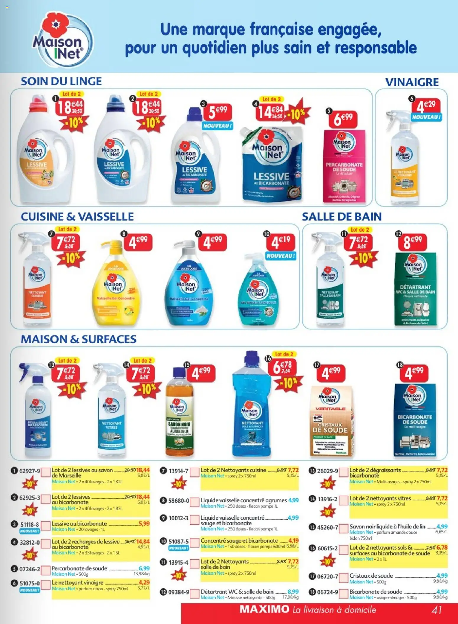 {H1} | Page: 41 | Produits: Amande, Parfum, Liquide vaisselle, Mousse