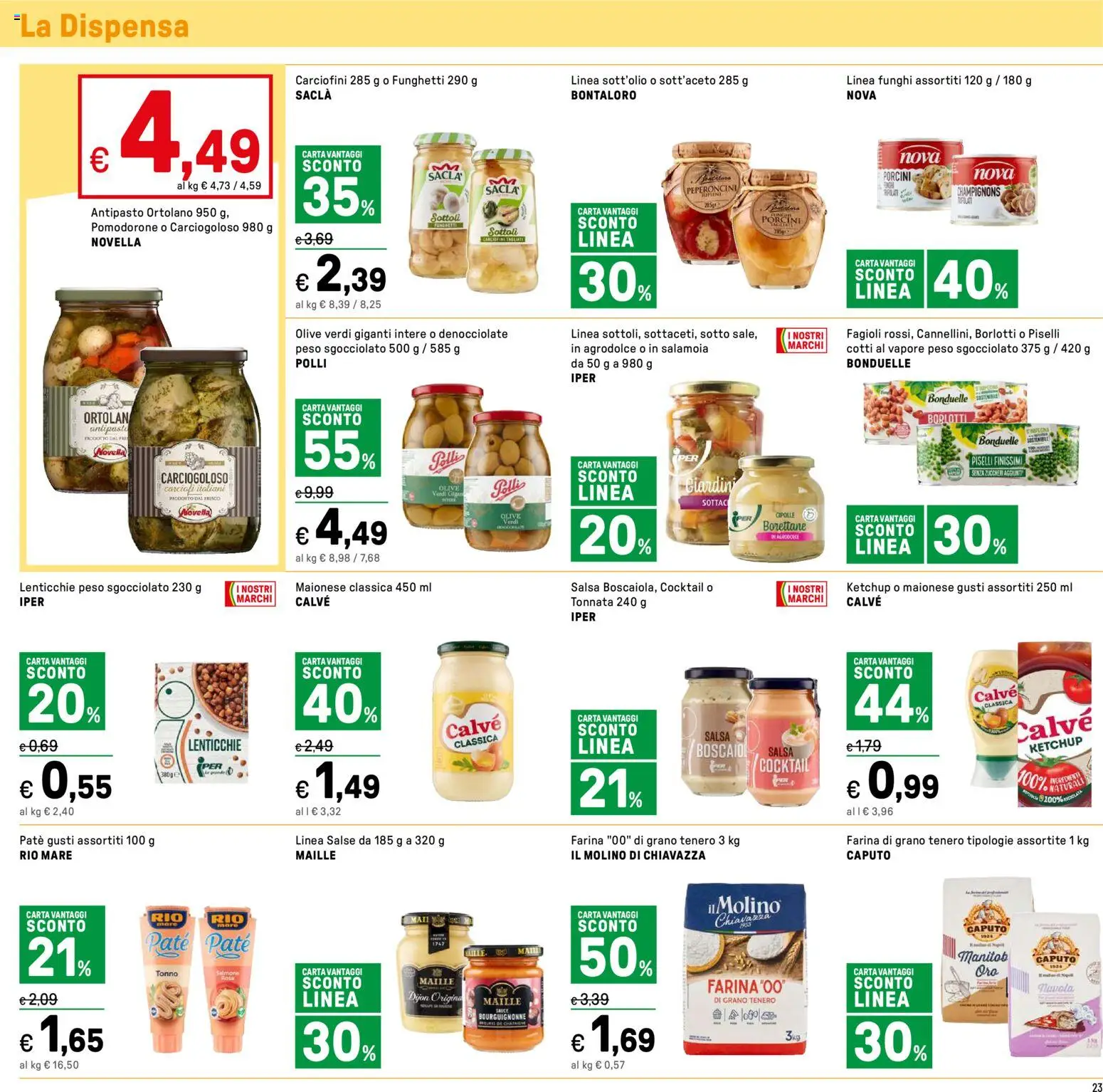 Volantino Iper del 15.12.2025 | Pagina: 23 | Prodotti: Paté, Salmone, Maionese, Piselli