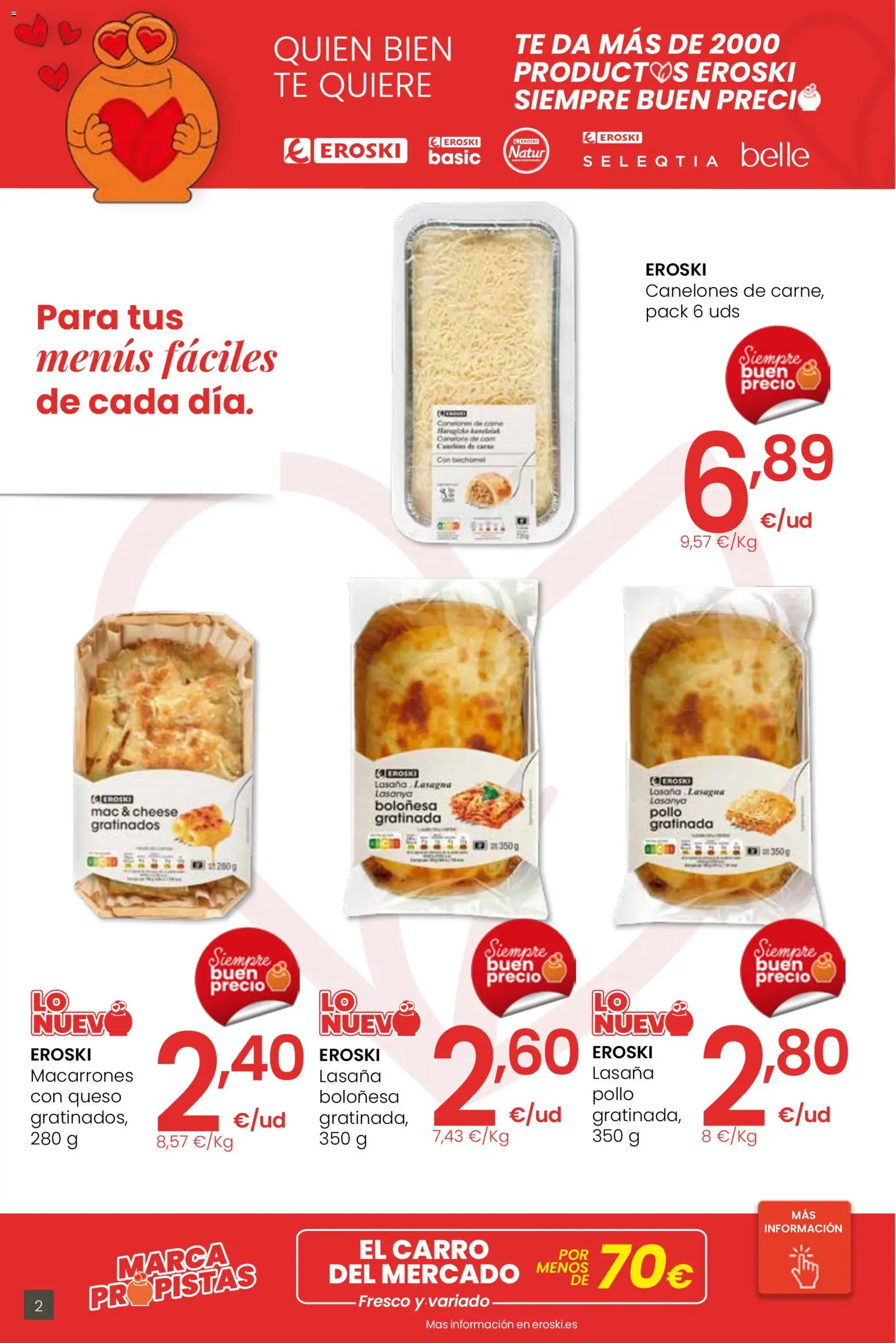 Eroski - Center │ válido desde el 29.01.2026 | Página: 2 | Productos: Queso, Té, Mac, Canelones