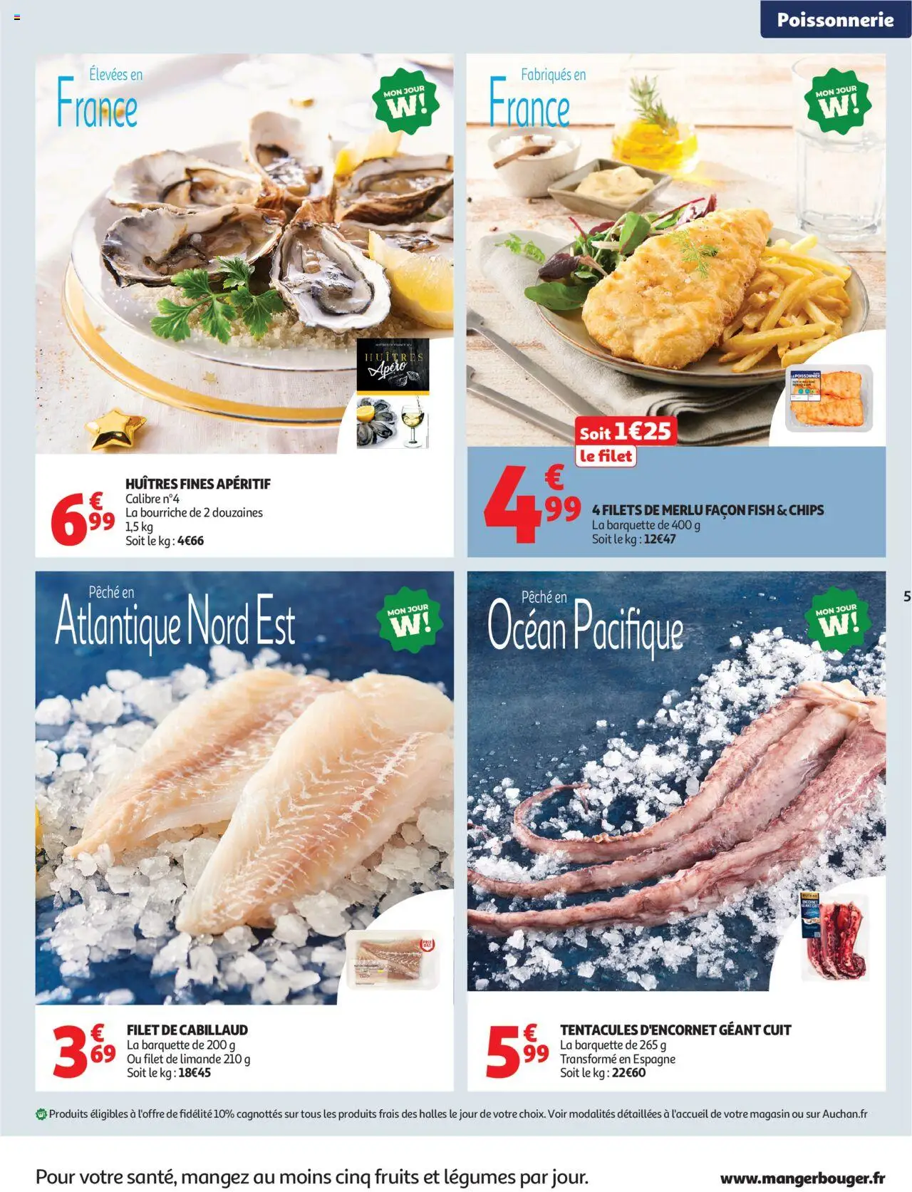 {H1} | Page: 5 | Produits: Pêche, Poissonnerie, Huîtres, Chips