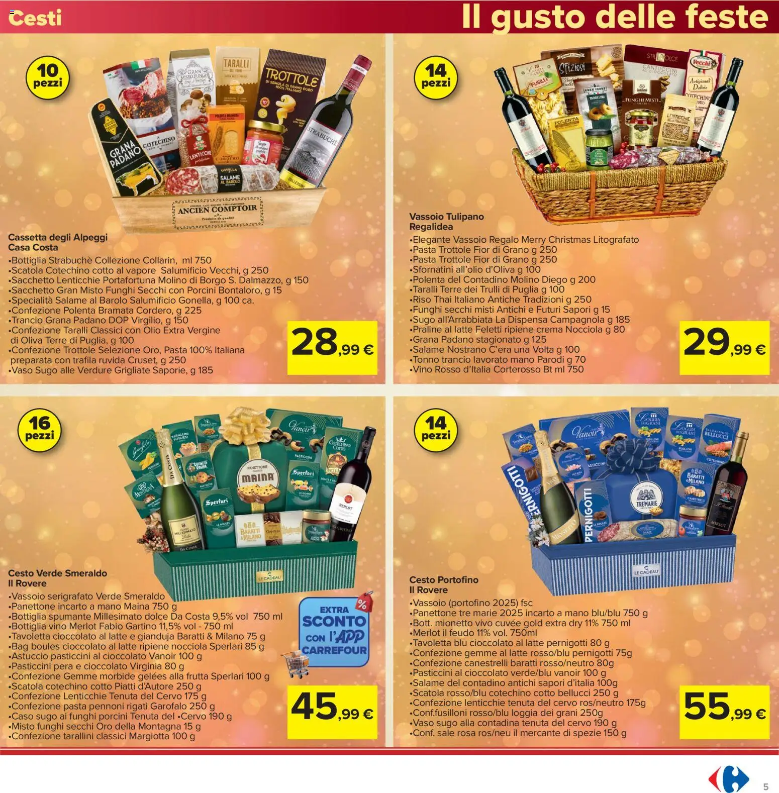 Volantino Carrefour del 16.12.2025 | Pagina: 5 | Prodotti: Spumante, Olio extra vergine, Sugo, Cotechino