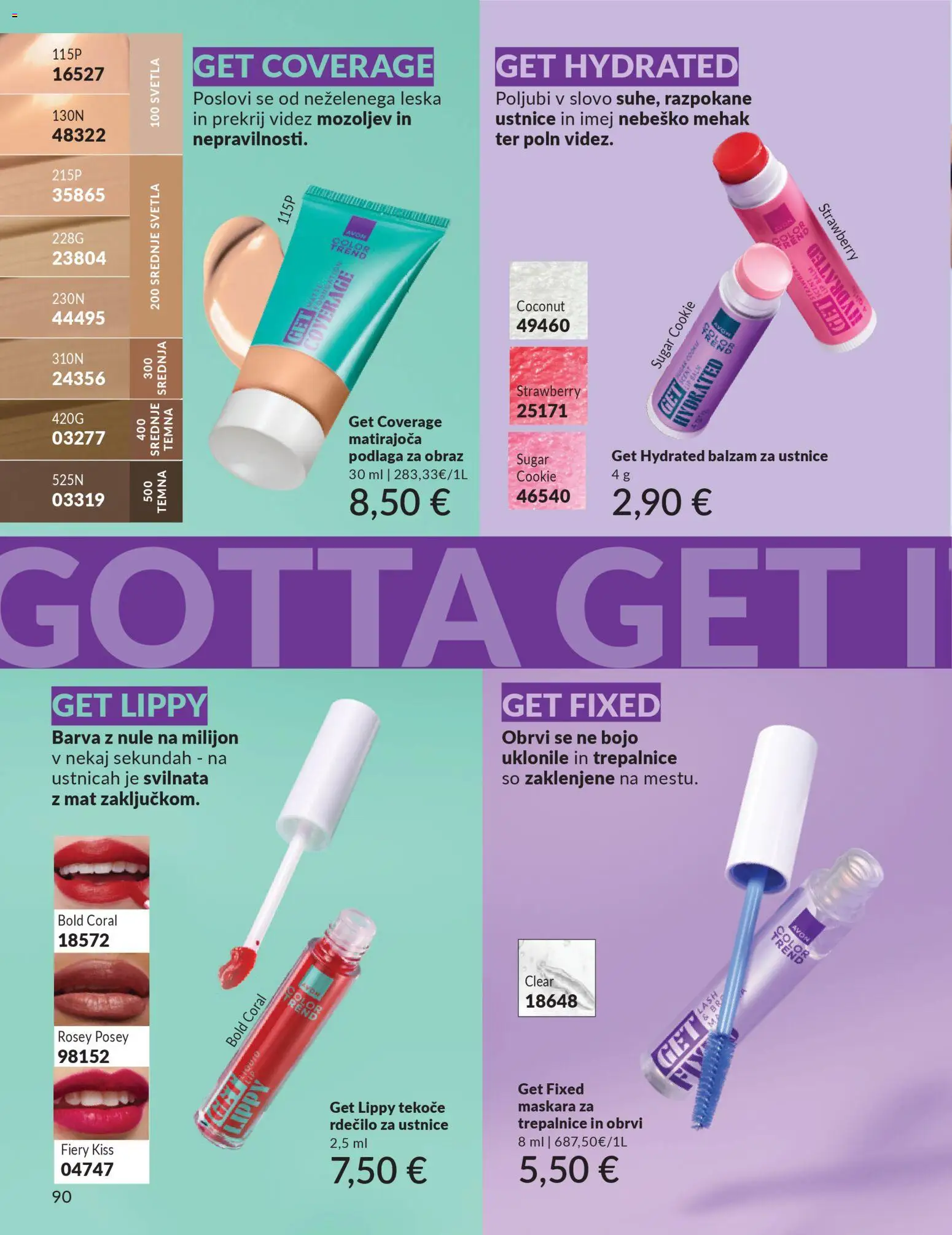 Novi Avon katalog ponudbe – veljaven od 01.10.2025 | Stran: 90 | Izdelki: Balzam za ustnice, Maskara, Rdecilo za ustnice, Barva