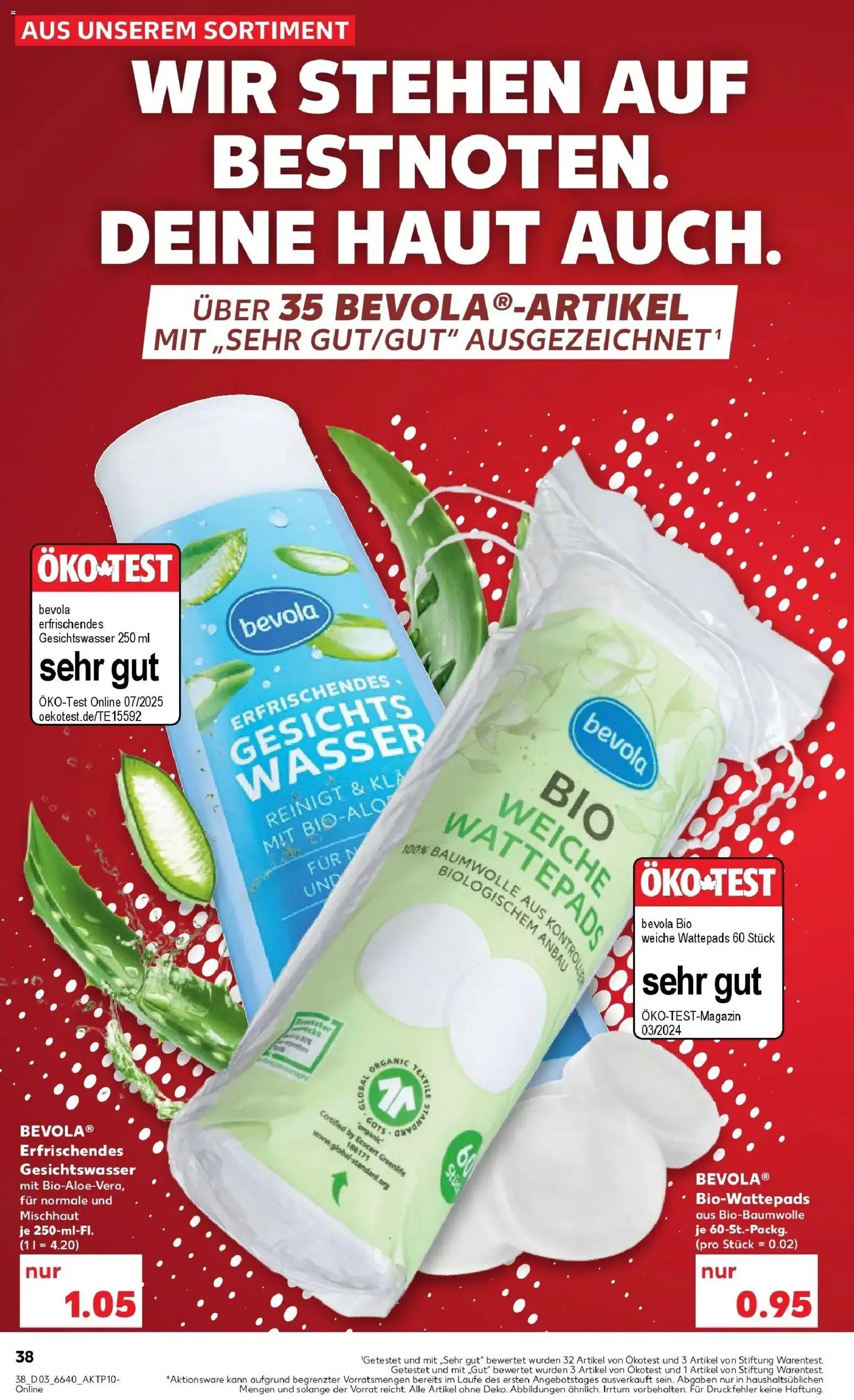 Kaufland prospekt Rottenburg Am Neckar	 – gültig ab 15.01.2026 | Seite: 38 | Produkte: Wattepads, Toner, Wasser