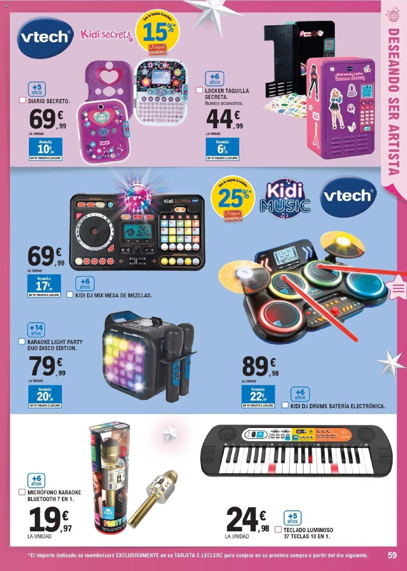 E.Leclerc - Juguetes  │ válido desde el 03.11.2025 | Página: 59 | Productos: Teclado, Micrófono, Mesa, Batería