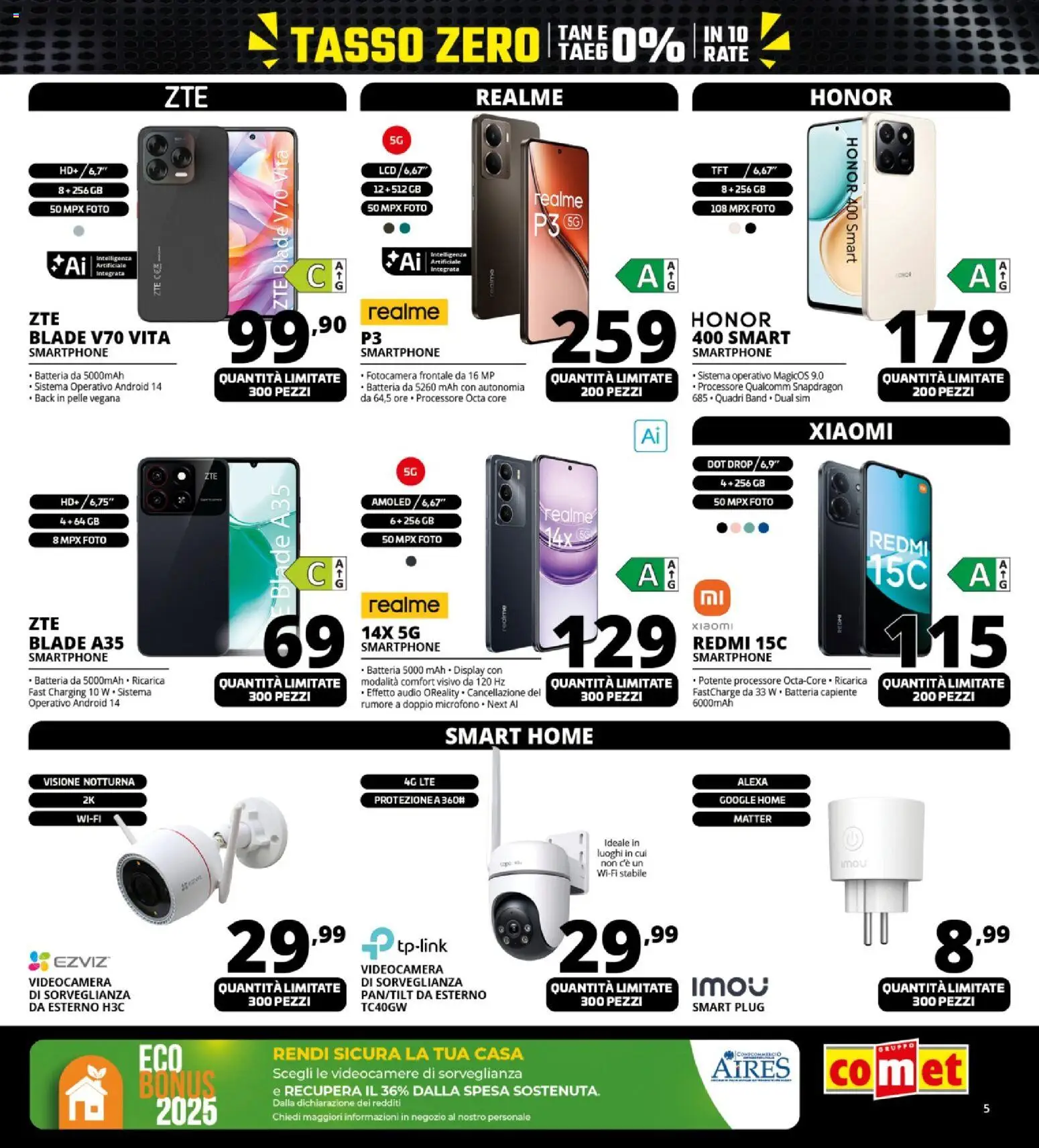 Volantino Comet del 26.11.2025 | Pagina: 5 | Prodotti: Xiaomi, Smartphone, Fotocamera, Batteria