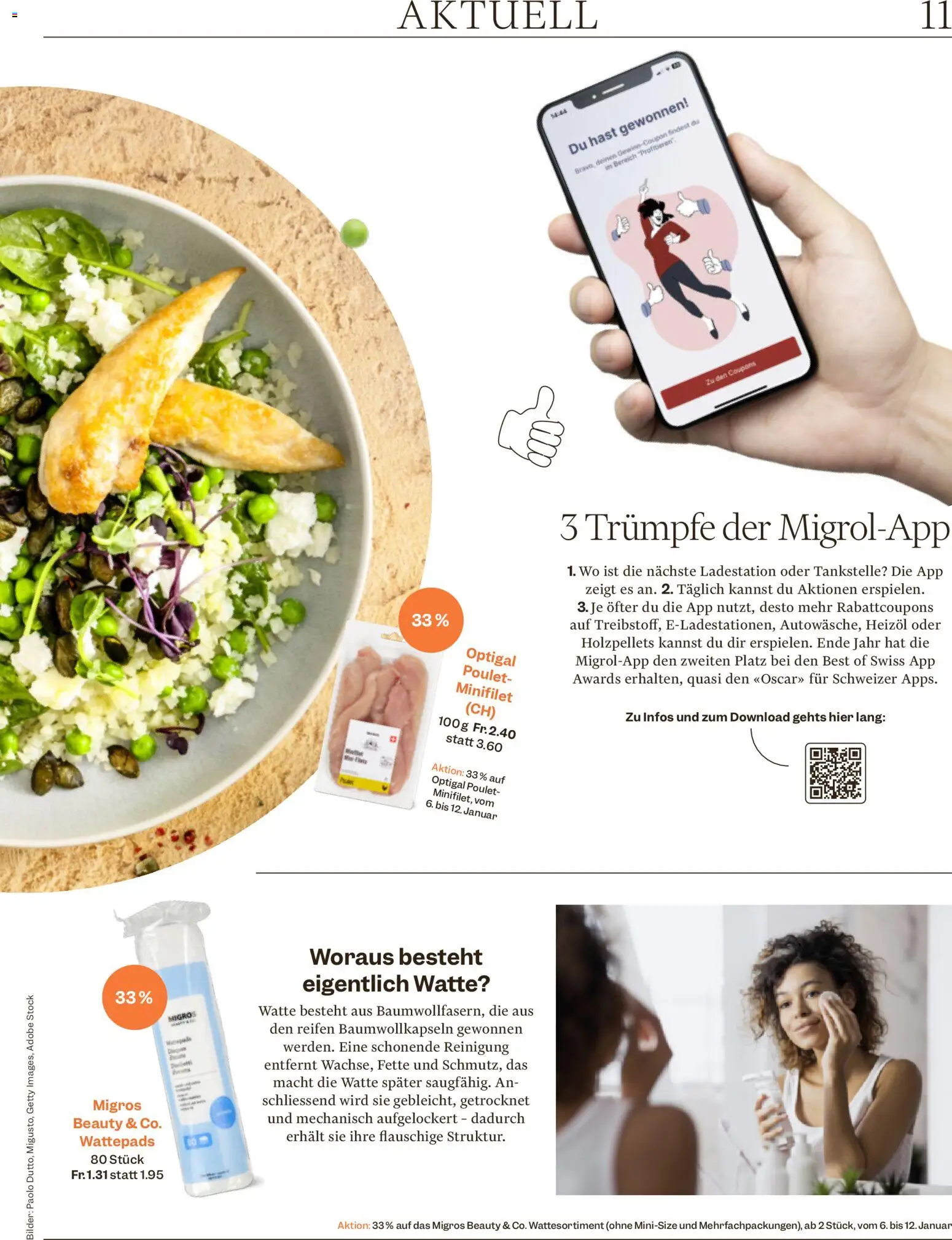 Migros - Magazin – gültig ab 05.01.2026 | Seite: 11 | Produkte: Wattepads, Puder