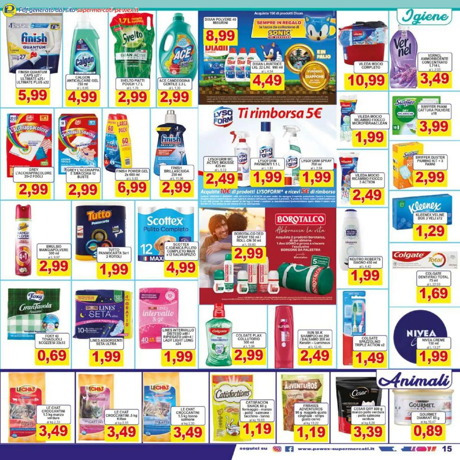 Volantino Pewex del 07.01.2026 | Pagina: 15 | Prodotti: Pollo, Smacchiatore, Verdure, Borsone
