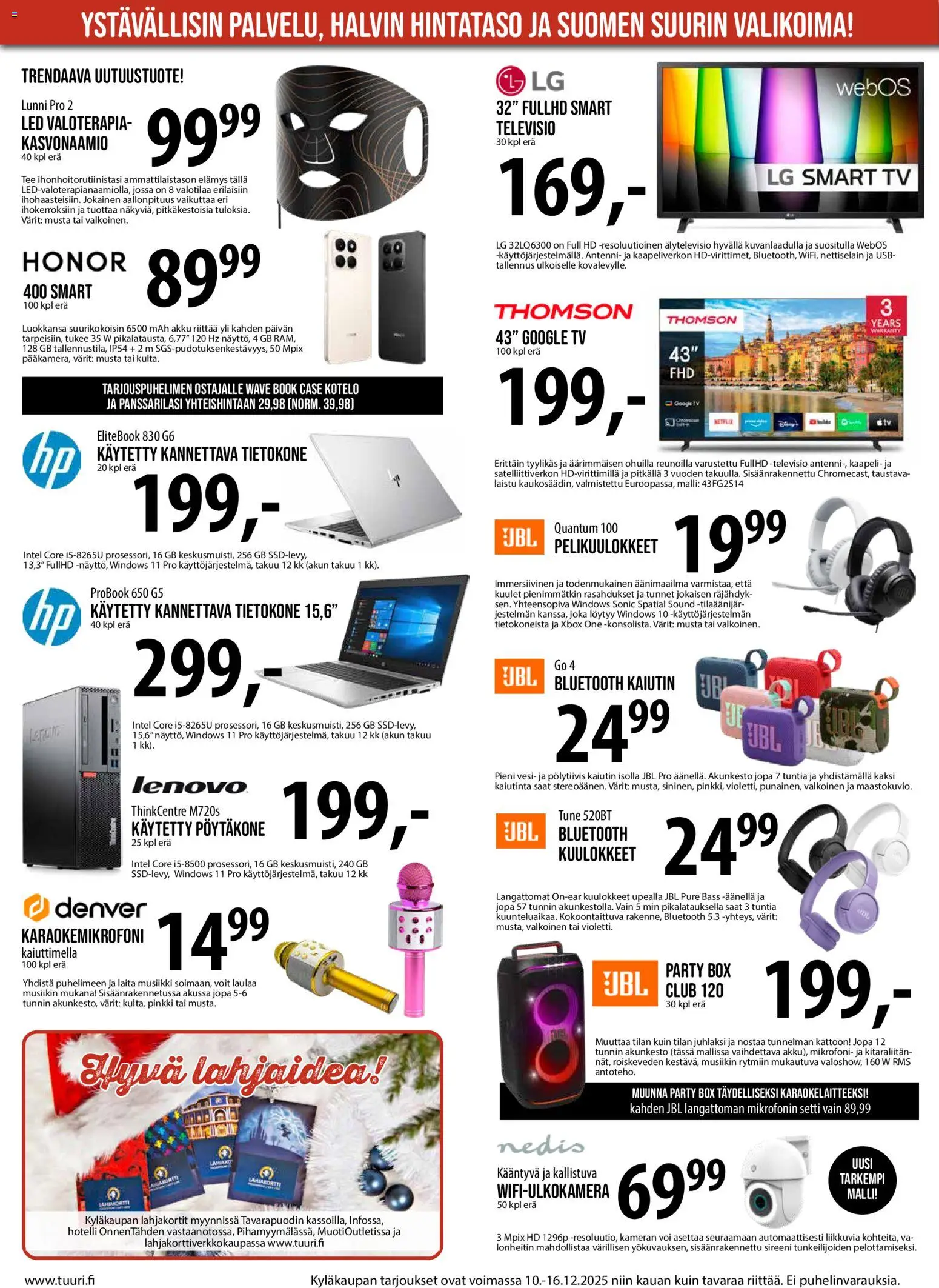 Tuuri tarjoukset – voimassa 10.12.2025 alkaen | Sivu: 3 | Tuotteet: Akku, Tietokone, Pöytäkone, Kuulokkeet