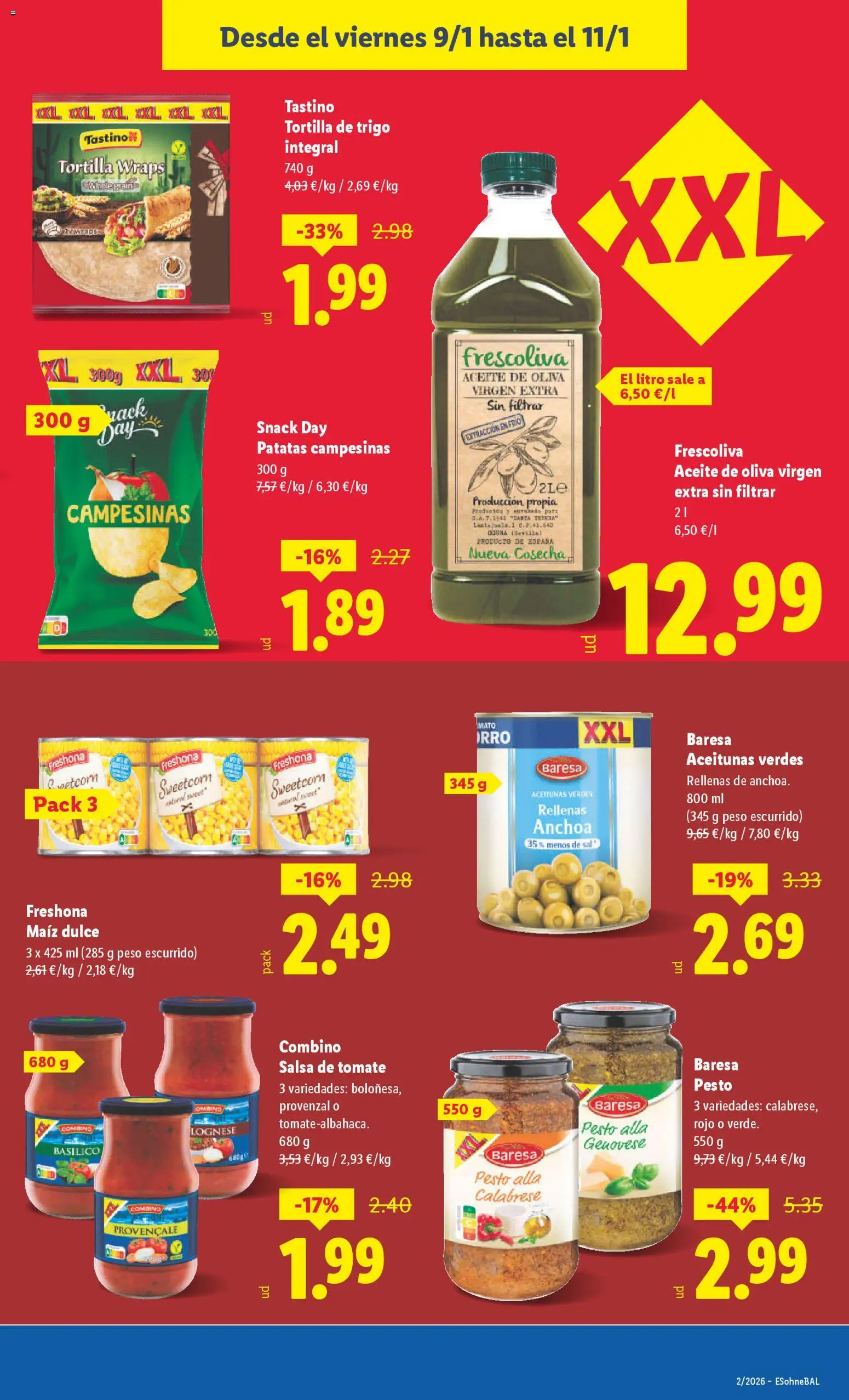 Lidl folleto │ válido desde el 05.01.2026 | Página: 27 | Productos: Aceite, Salsa de tomate, Aceite de oliva, Aceite de oliva virgen extra