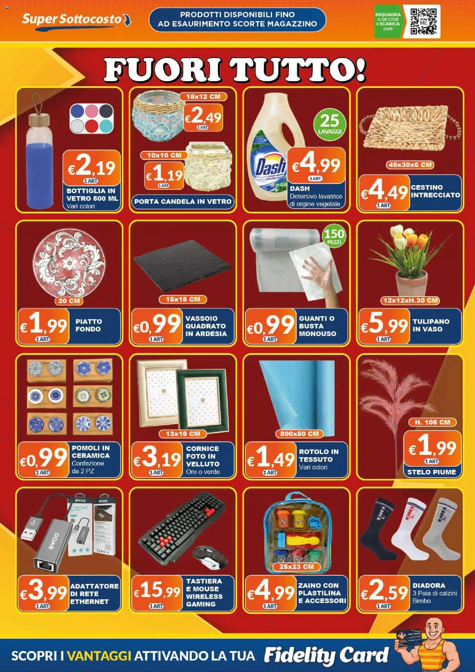 Volantino Mister Risparmio del 02.03.2026 | Pagina: 7 | Prodotti: Guanti, Tastiera, Candela, Vaso