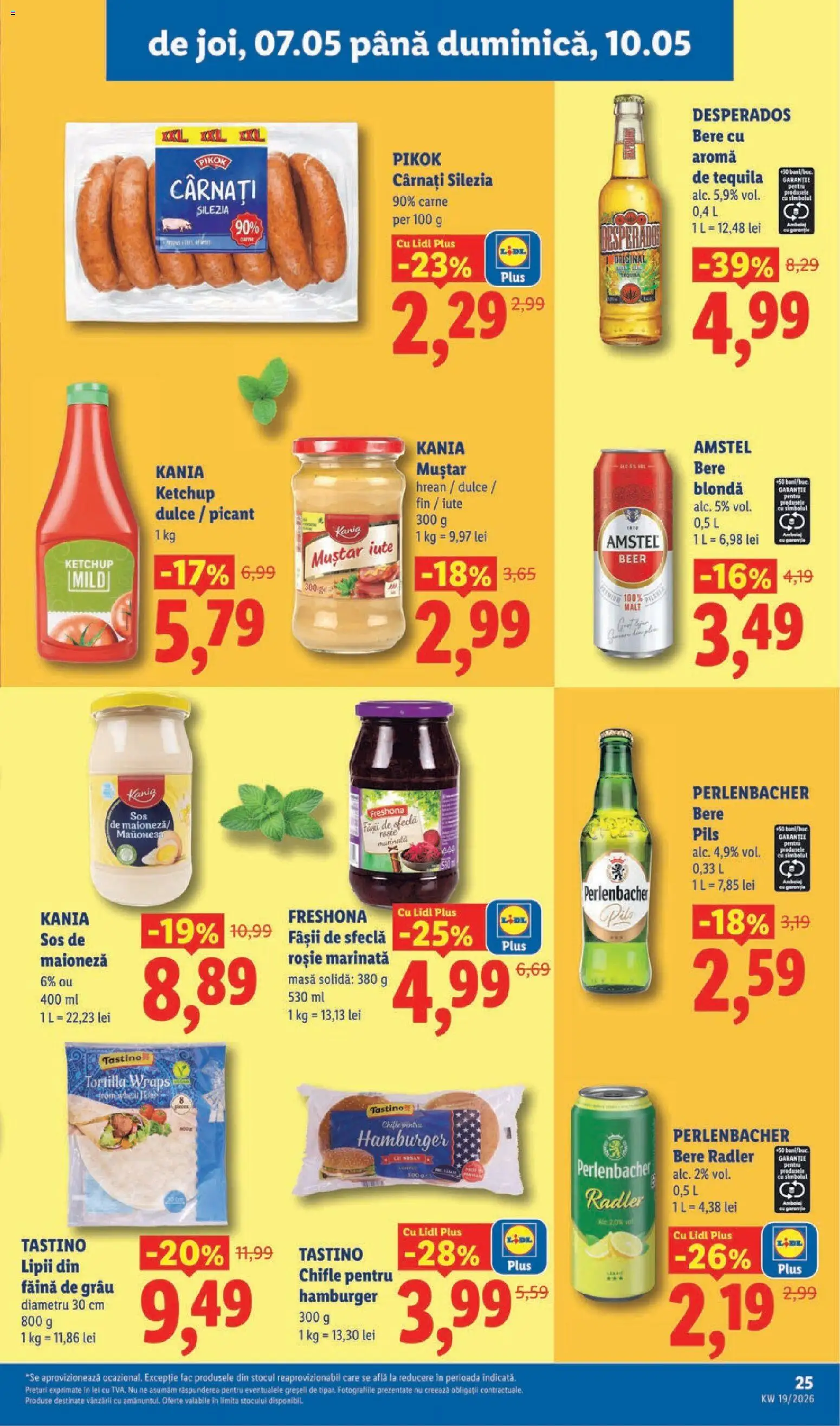 Noul catalog Lidl – valabil de la 04.05.2026 | Pagină: 25 | Produse: Masă, Eğitim çantaları, Bere, Muștar