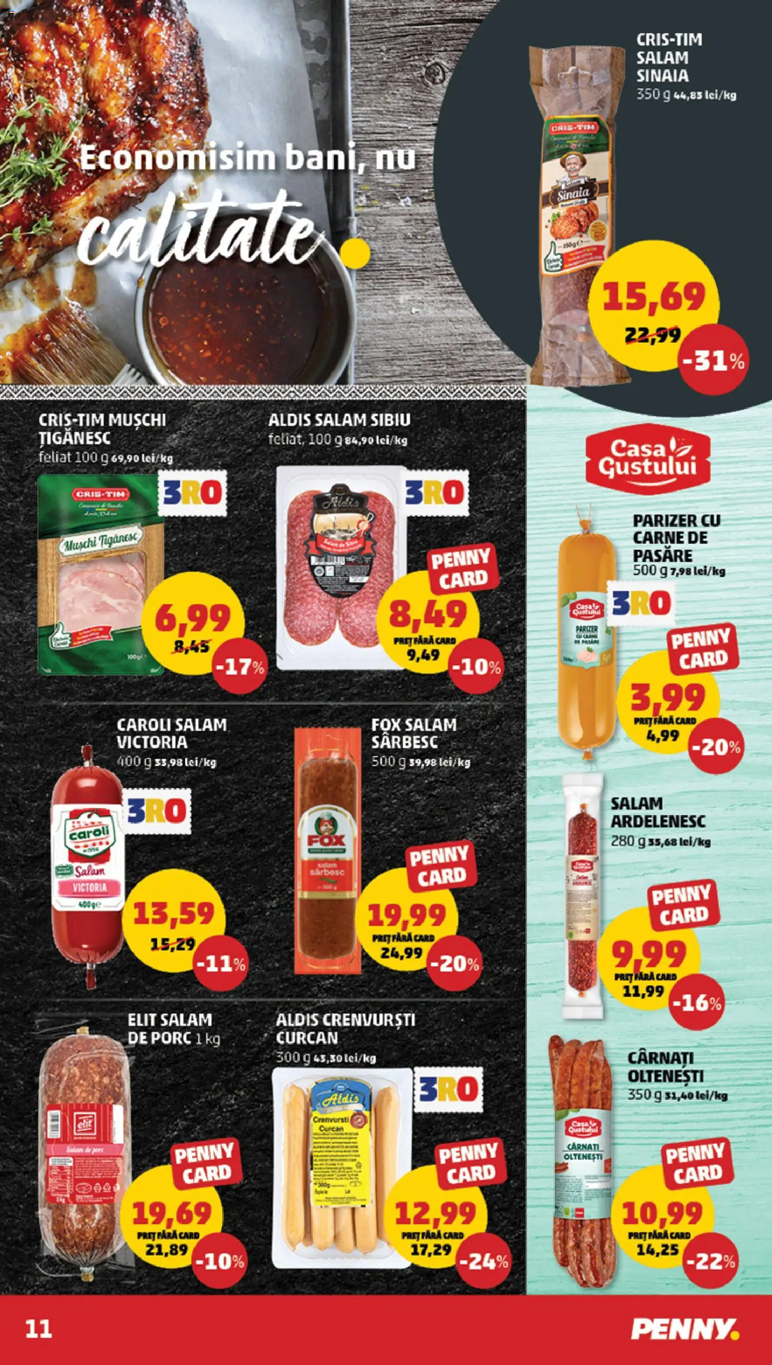Noul catalog PENNY – valabil de la 18.02.2026 | Pagină: 11 | Produse: Crenvurști, Salam, Parizer, Cârnați