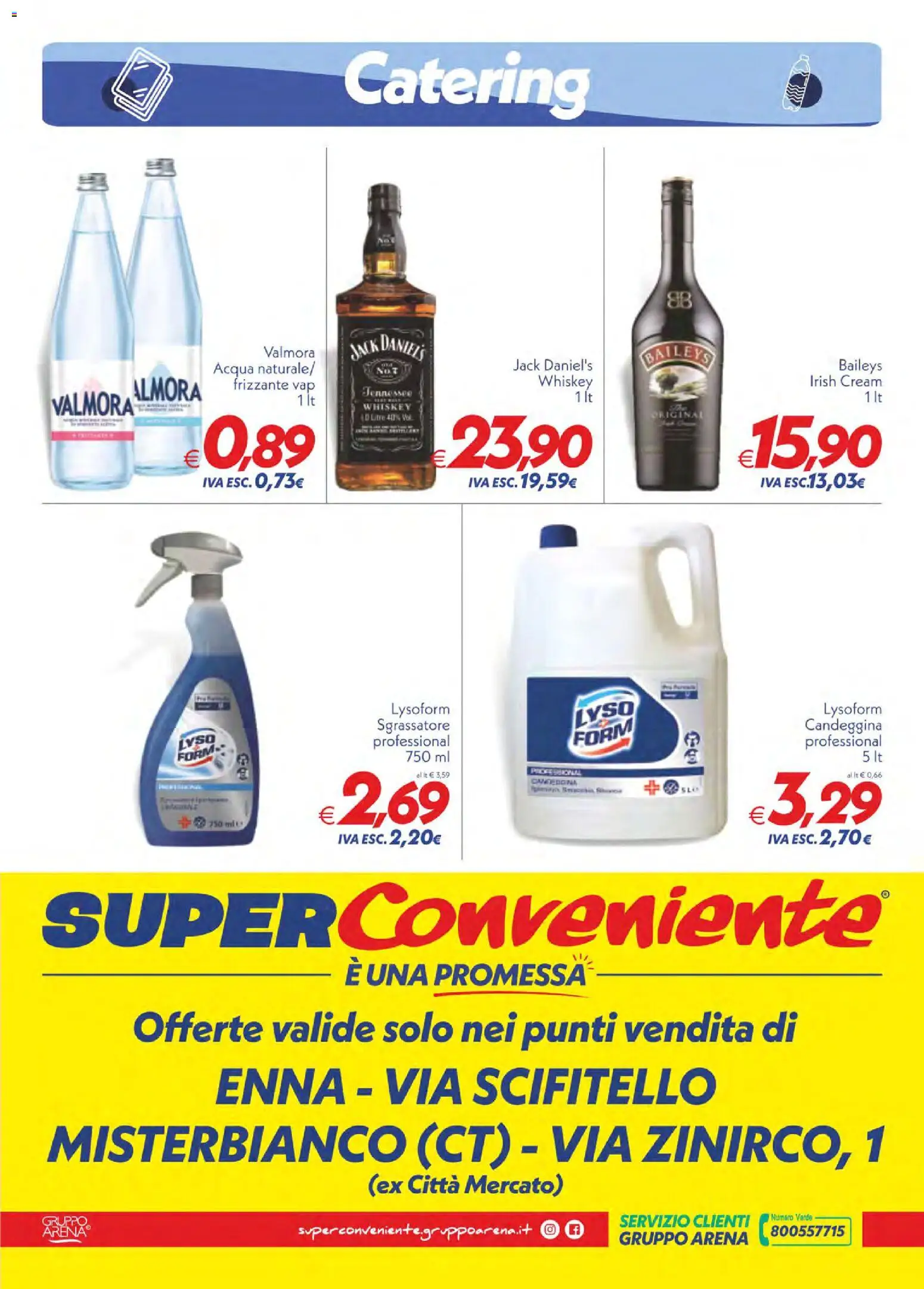 Volantino SuperConveniente del 16.12.2025 | Pagina: 4 | Prodotti: Candeggina, Sgrassatore, Acqua