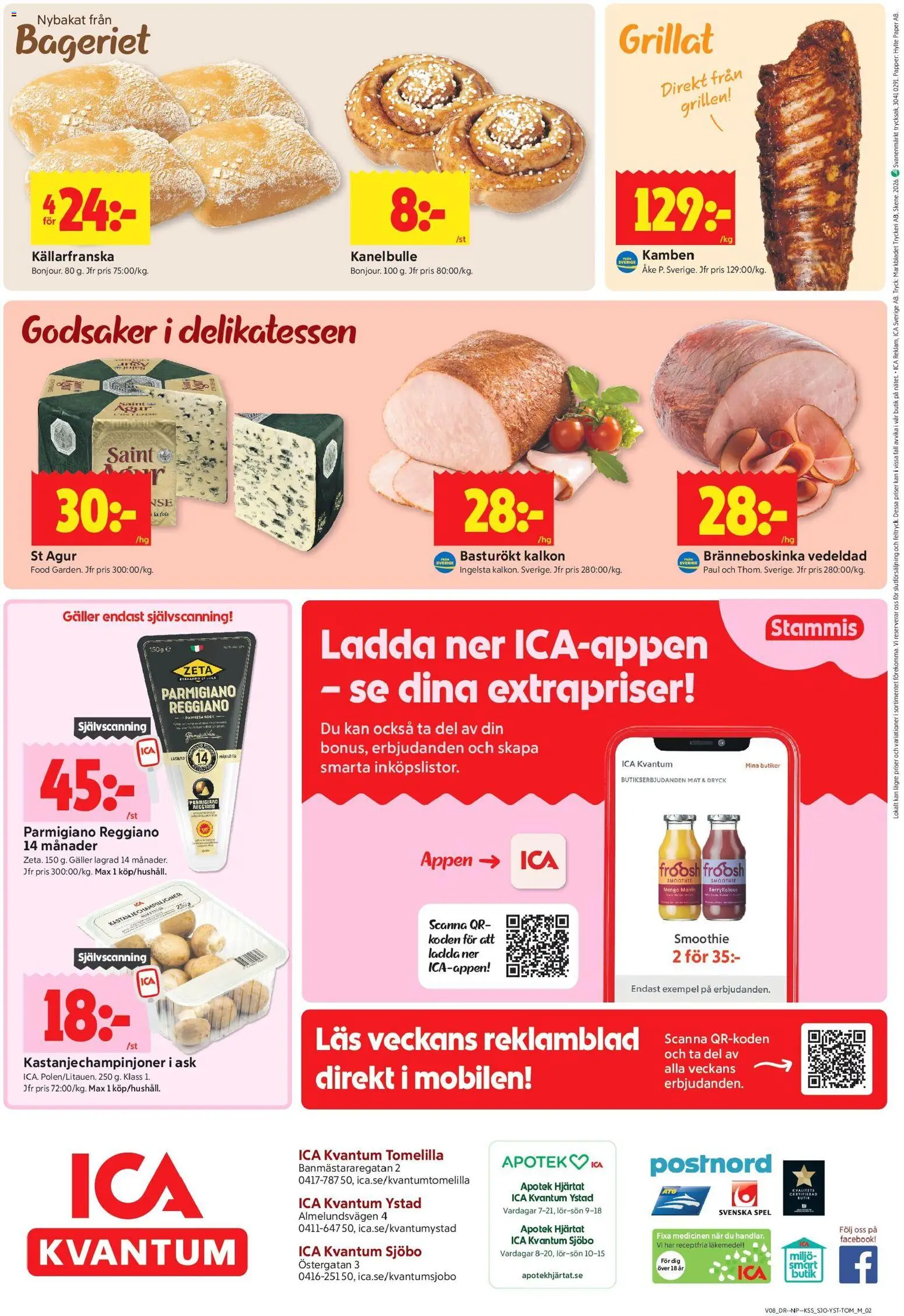 ICA Kvantum reklamblad aktuell från 16.02.2026 | Sida: 12 | Produkter: Galler, Kalkon, Papper, Mango