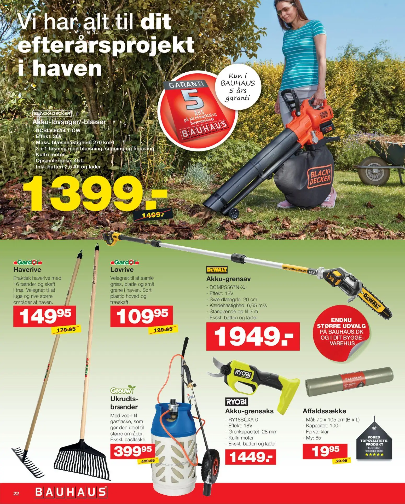 Bauhaus tilbudsavis – gyldig fra 31.10.2025 | Side: 22 | Produkter: Søm, Batteri