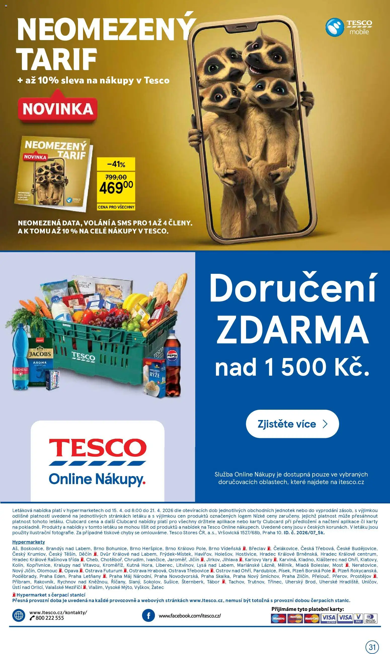 Tesco leták - Hypermarket od 15.04.2026 | Strana: 31 | Produkty: Rýže, Pepsi, Jacobs, Futurum