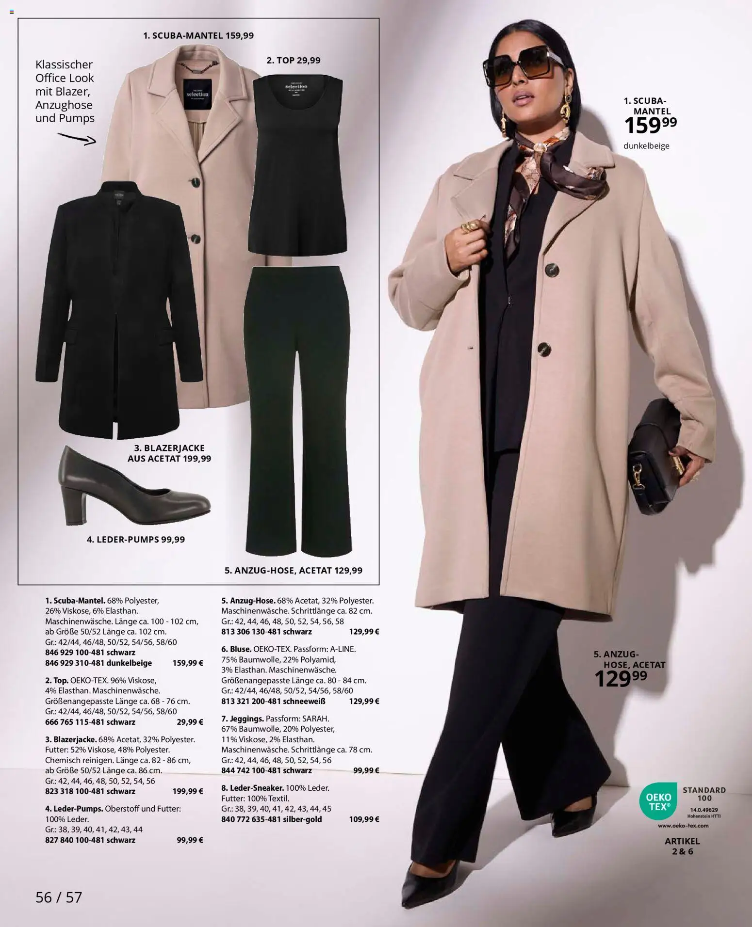 Ulla Popken Prospekt 	 – gültig ab 01.01.2026 | Seite: 56 | Produkte: Top, Anzughose, Mantel, Anzug