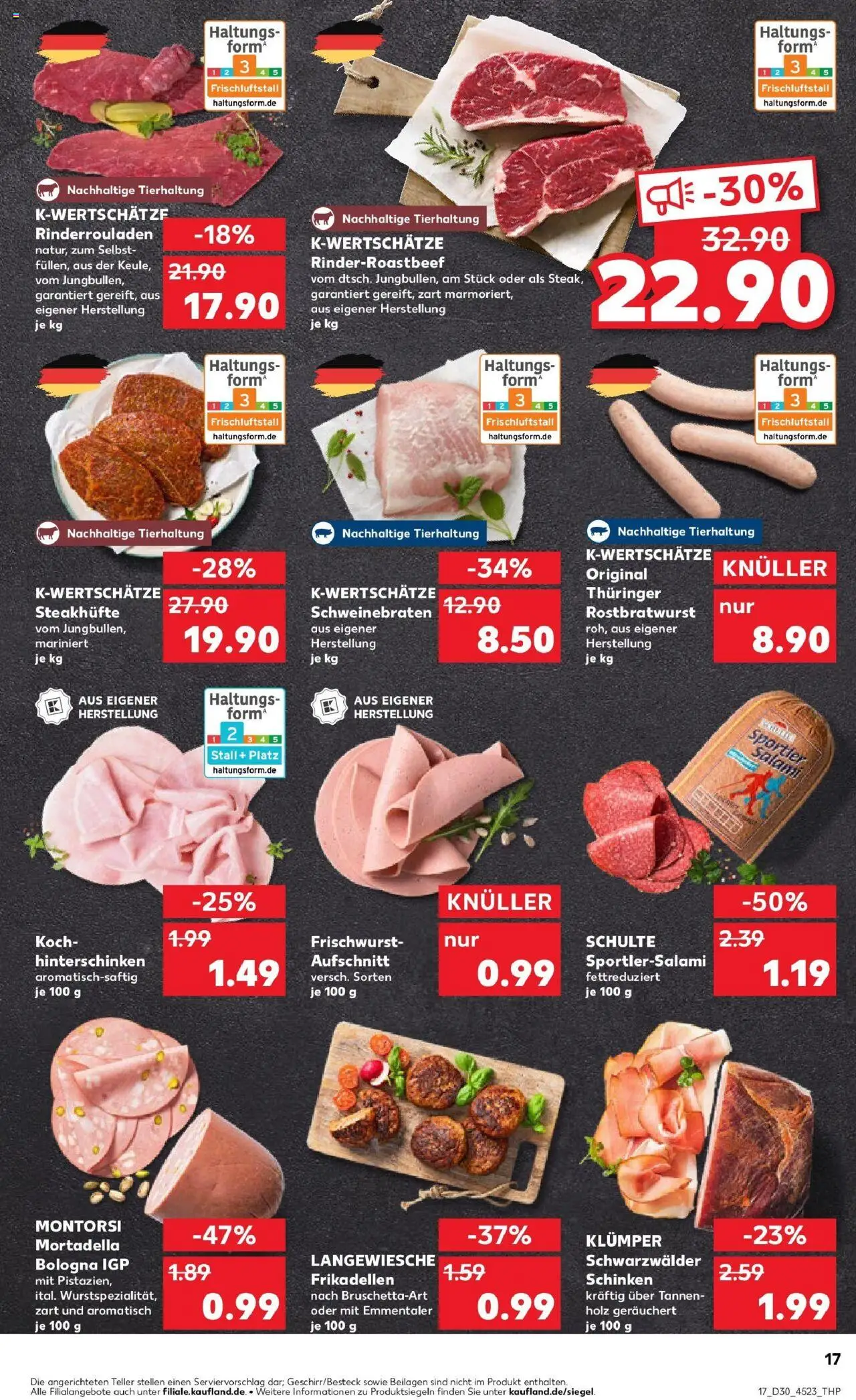 Kaufland prospekt Sinsheim	 - gültig ab dem 24.07.2025 | Seite: 17 | Produkte: Rinderrouladen, Salami, Schinken