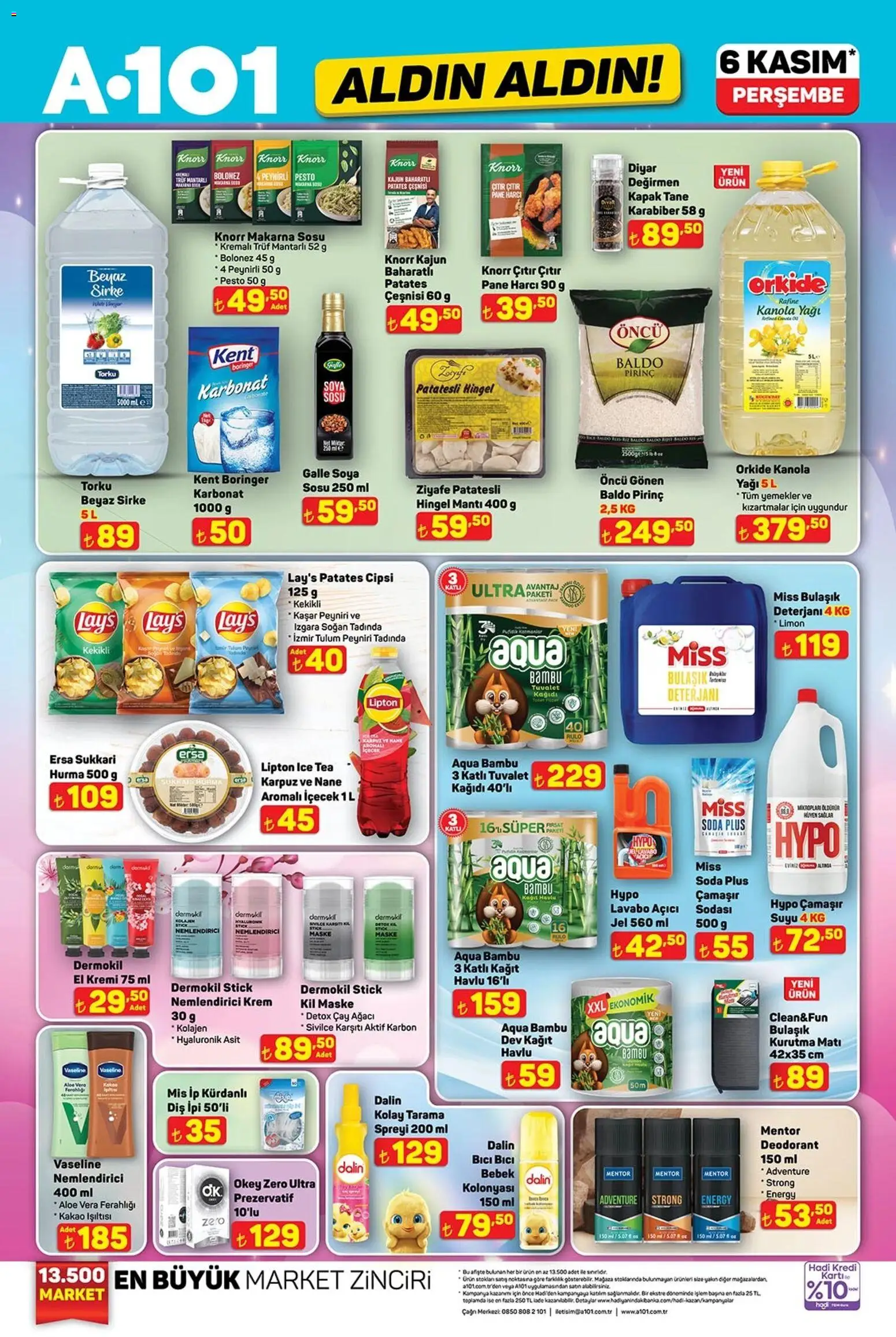 A101 Katalog Aldın Aldın - 06.11.2025 tarihinden itibaren geçerlidir | Sayfa: 2 | Ürünler: Lavabo, Sirke, Makarna, Kağıt havlu