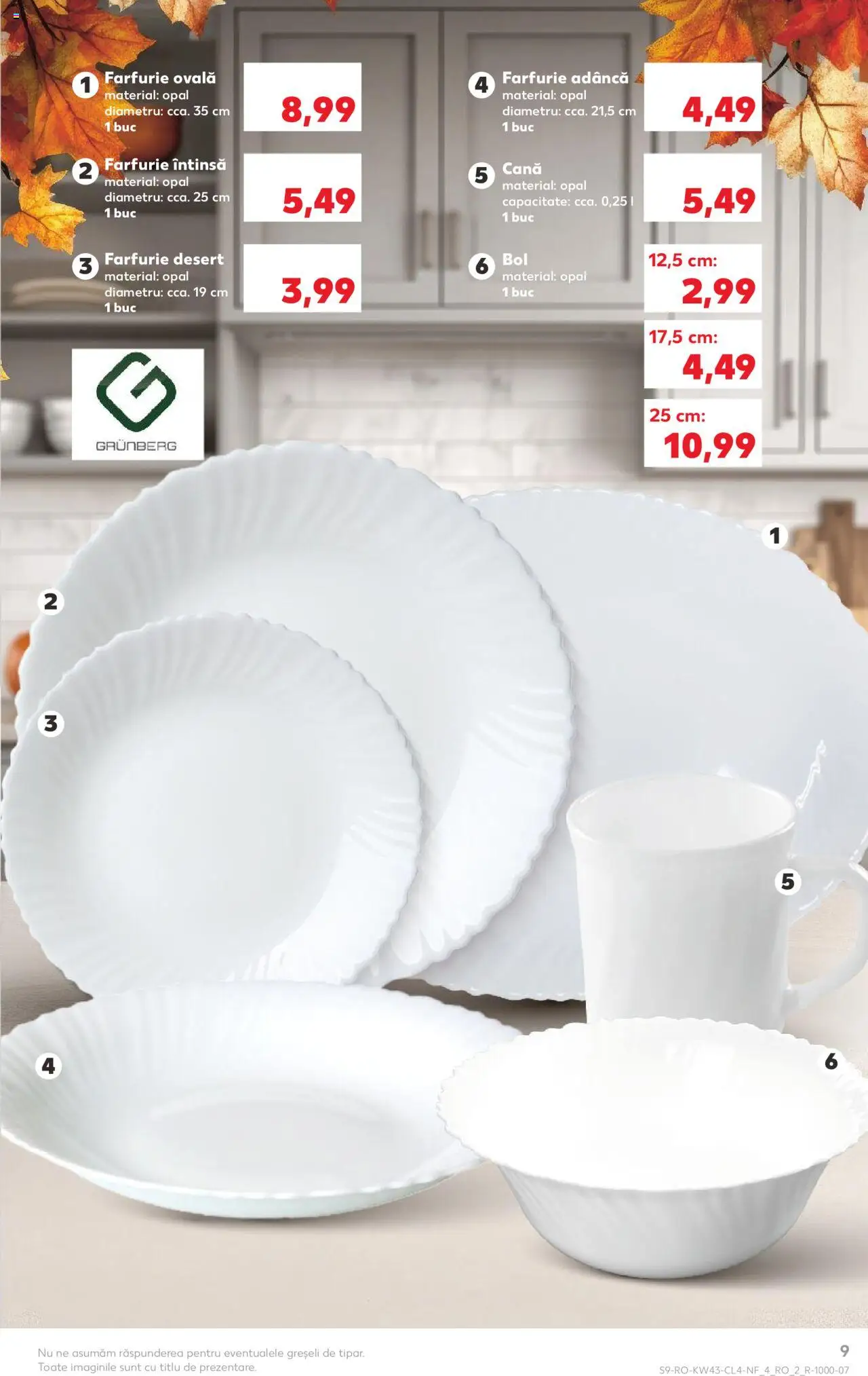 Noul catalog Kaufland – valabil de la 22.10.2025 | Pagină: 9 | Produse: Bol, Farfurie