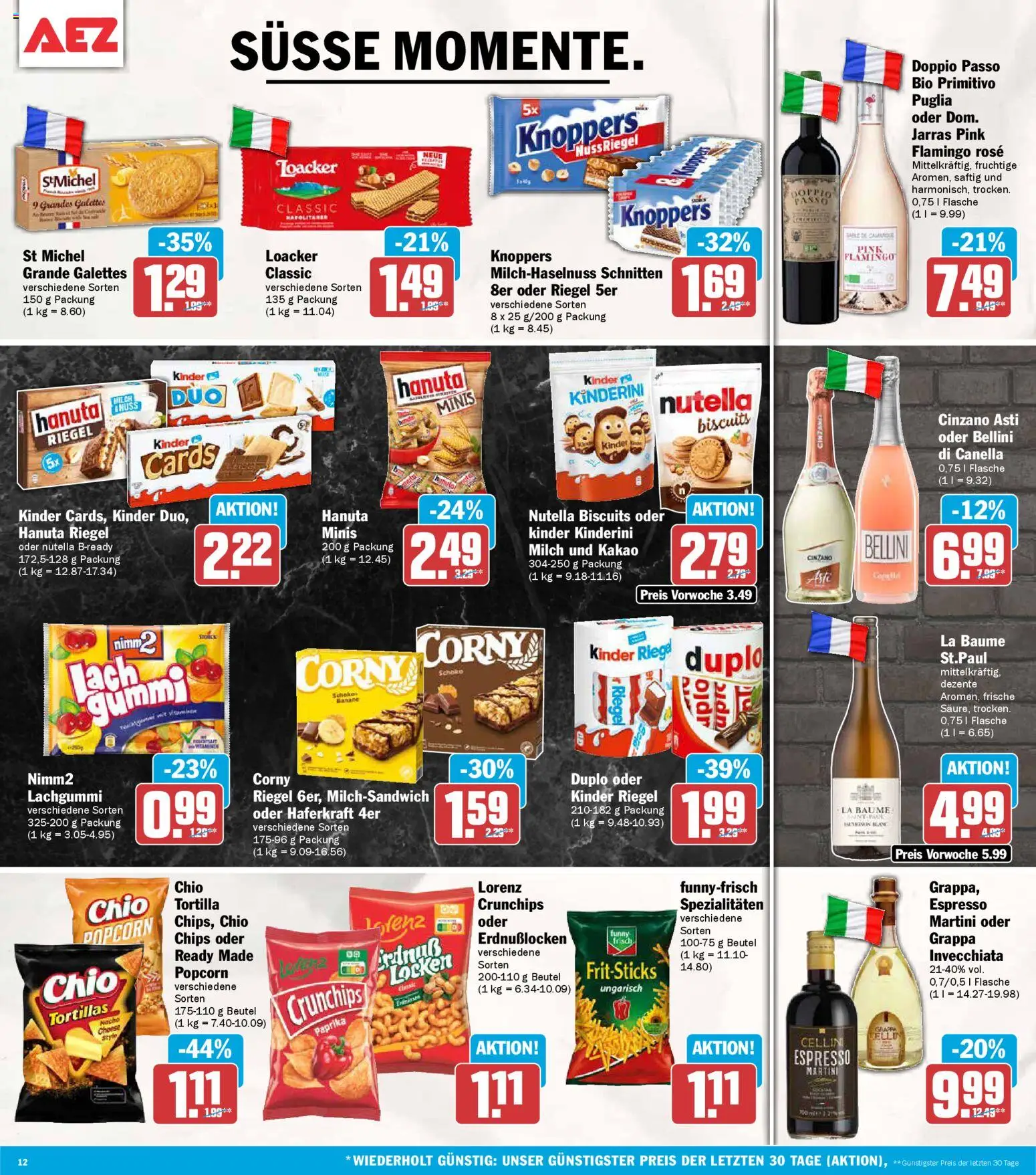 AEZ Prospekt 	 – gültig ab 13.04.2026 | Seite: 12 | Produkte: Martini, Milch, Doppio Passo, Chips