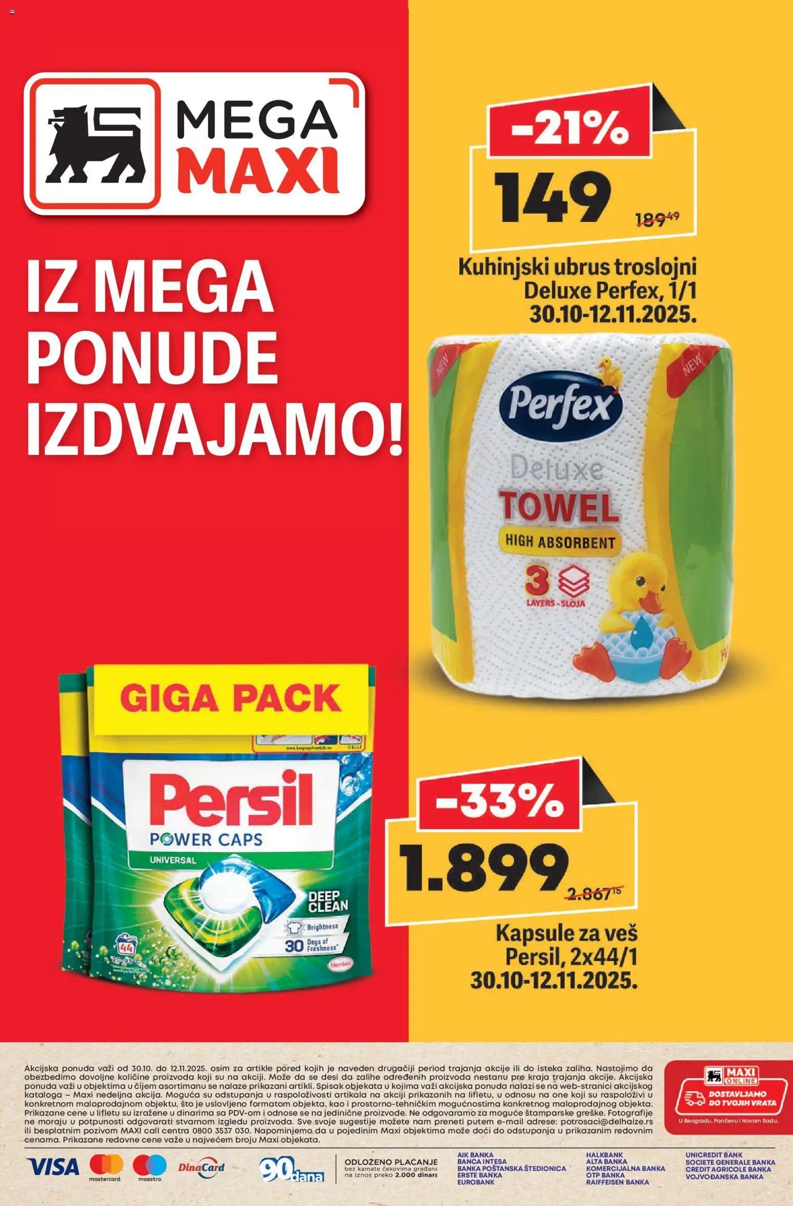 Mega Maxi katalog - važi od 30.10.2025 | Strana: 10 | Proizvode: Kapsule, Sto, Vrata, Persil