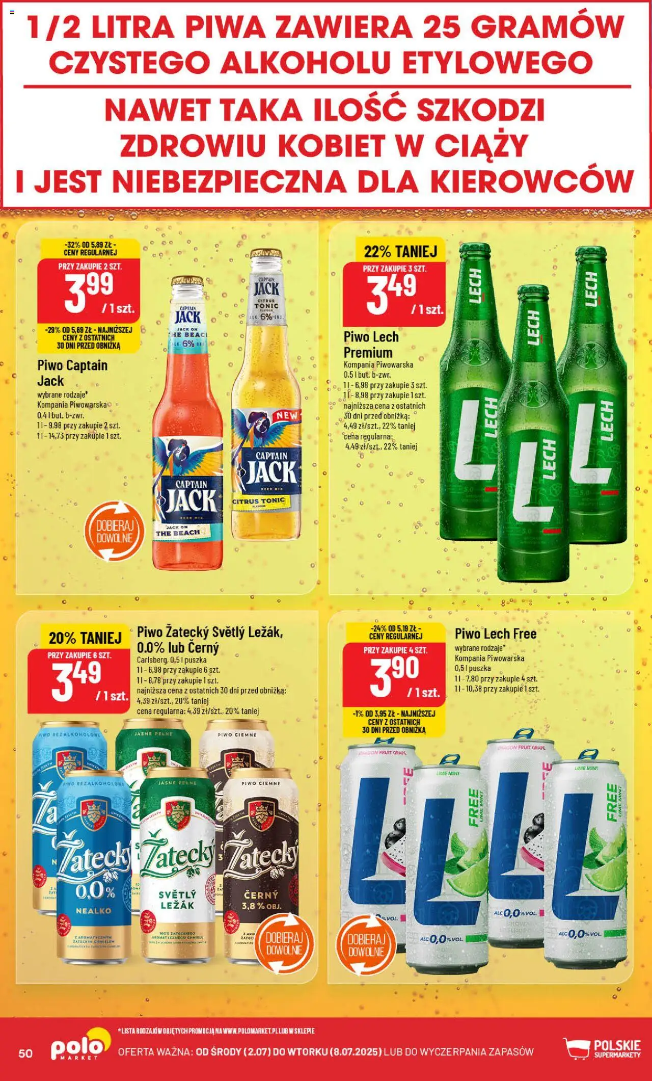 POLOmarket Gazetka od 02.07.2025 | Strona: 50 | Produkty: Leżak, Piwo