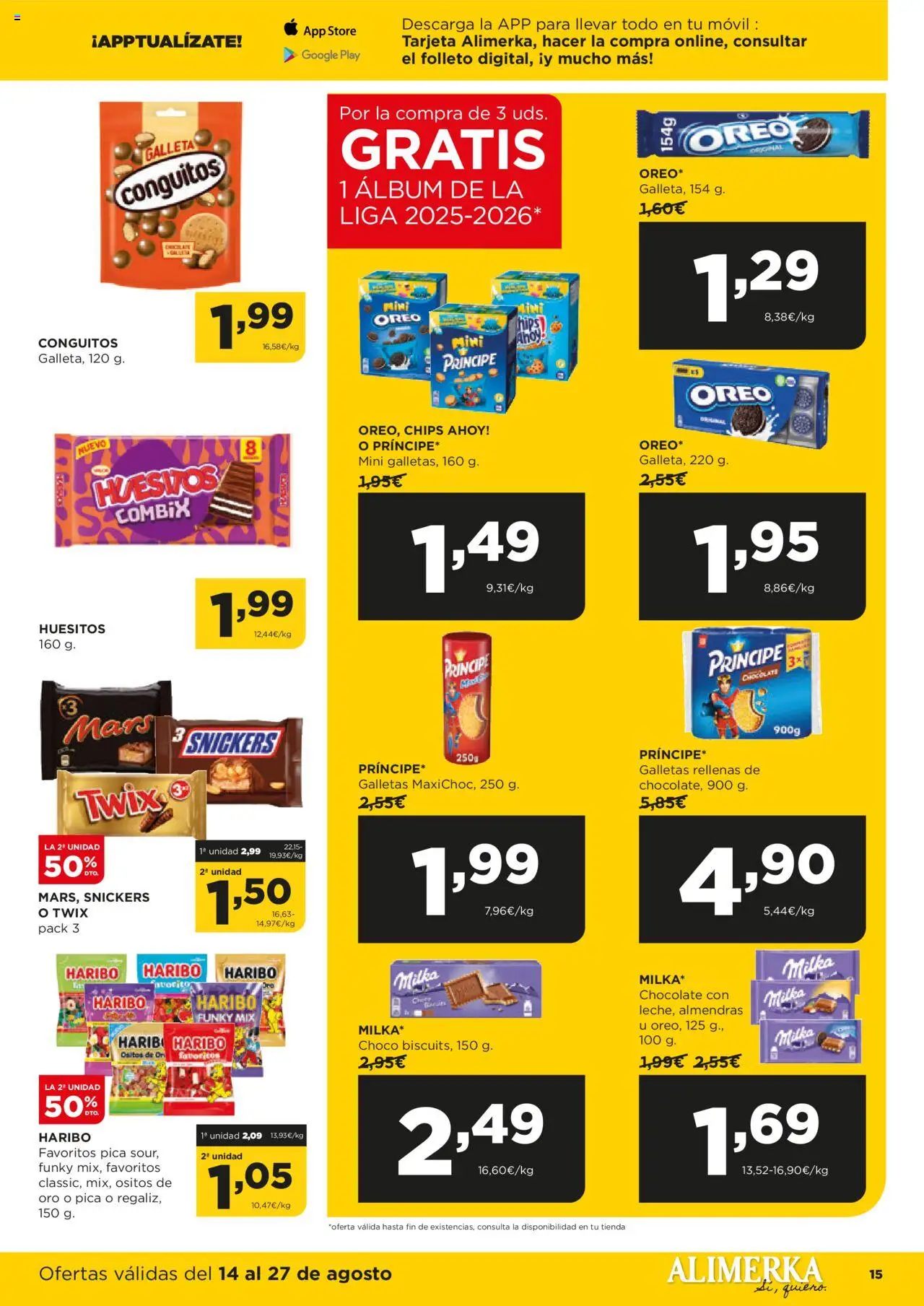 Alimerka folleto Castilla y León │ válido desde el 14.08.2025 | Página: 17 | Productos: Chocolate, Galletas, Galletas rellenas