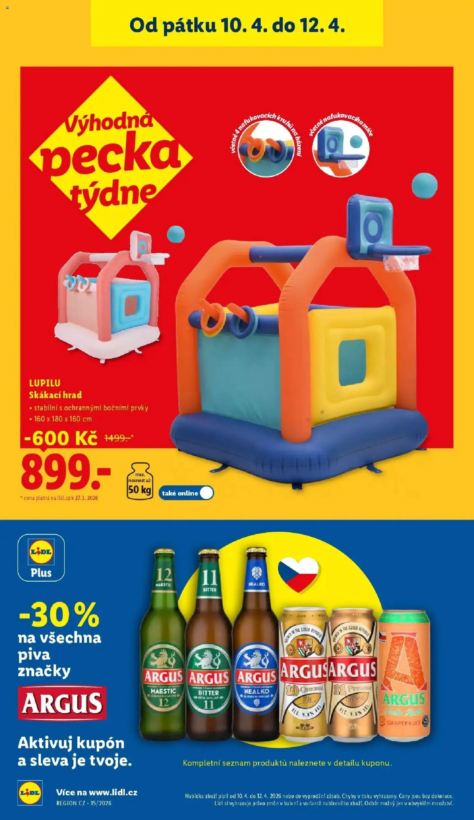 Lidl aktuální leták od 09.04.2026 | Strana: 42 | Produkty: Skákací hrad, Argus