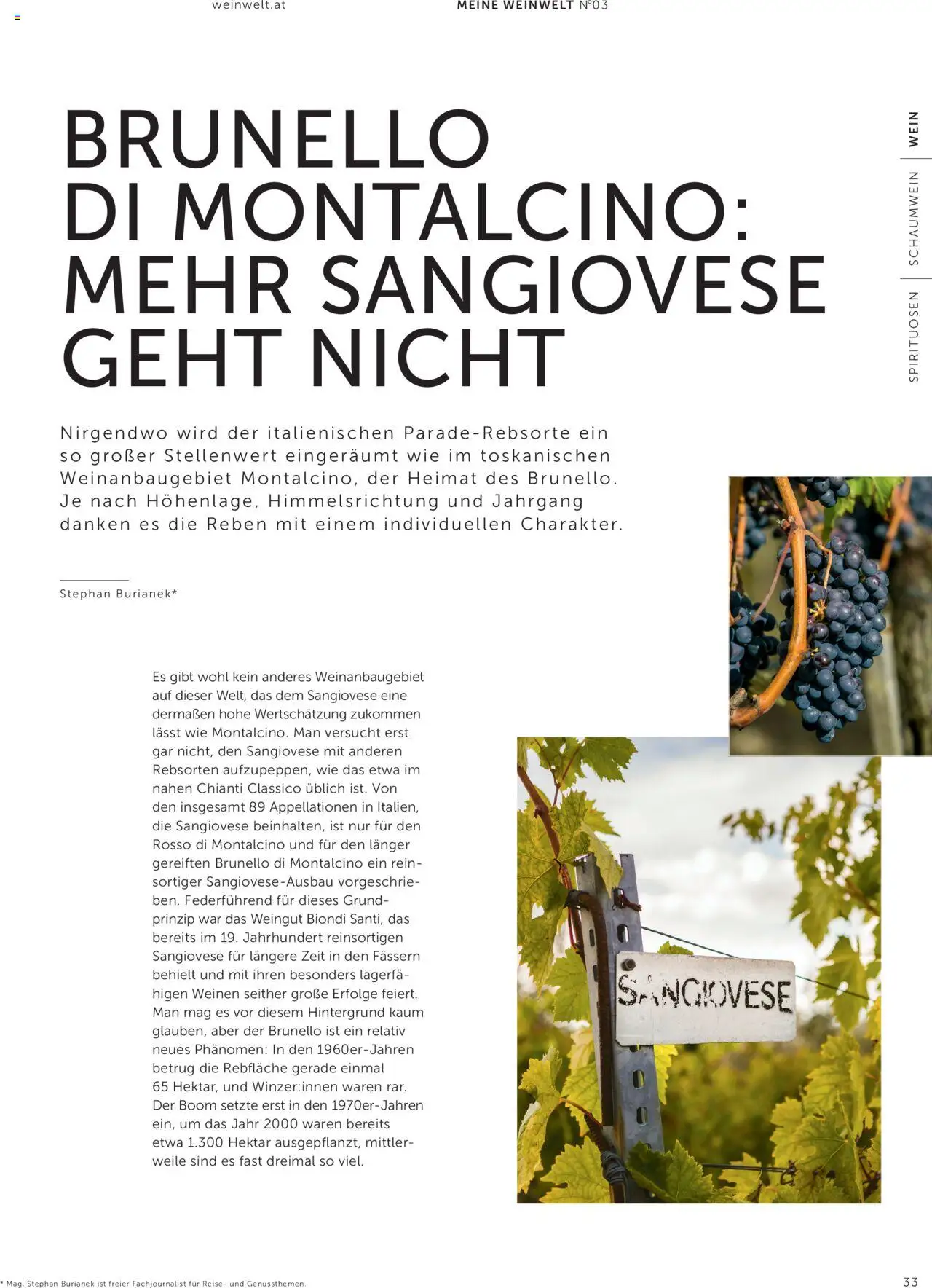 Interspar Weinwelt Magazin Ausgabe Herbst gültig ab 10.09.2025 | Seite: 33 | Produkte: Wein