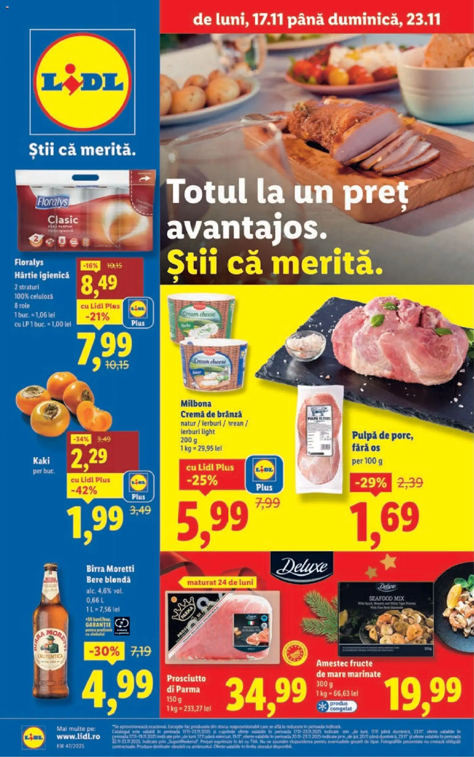 Noul catalog Lidl – valabil de la 17.11.2025 | Pagină: 1 | Produse: Kaki, Parfum, Fructe, Fructe De Mare