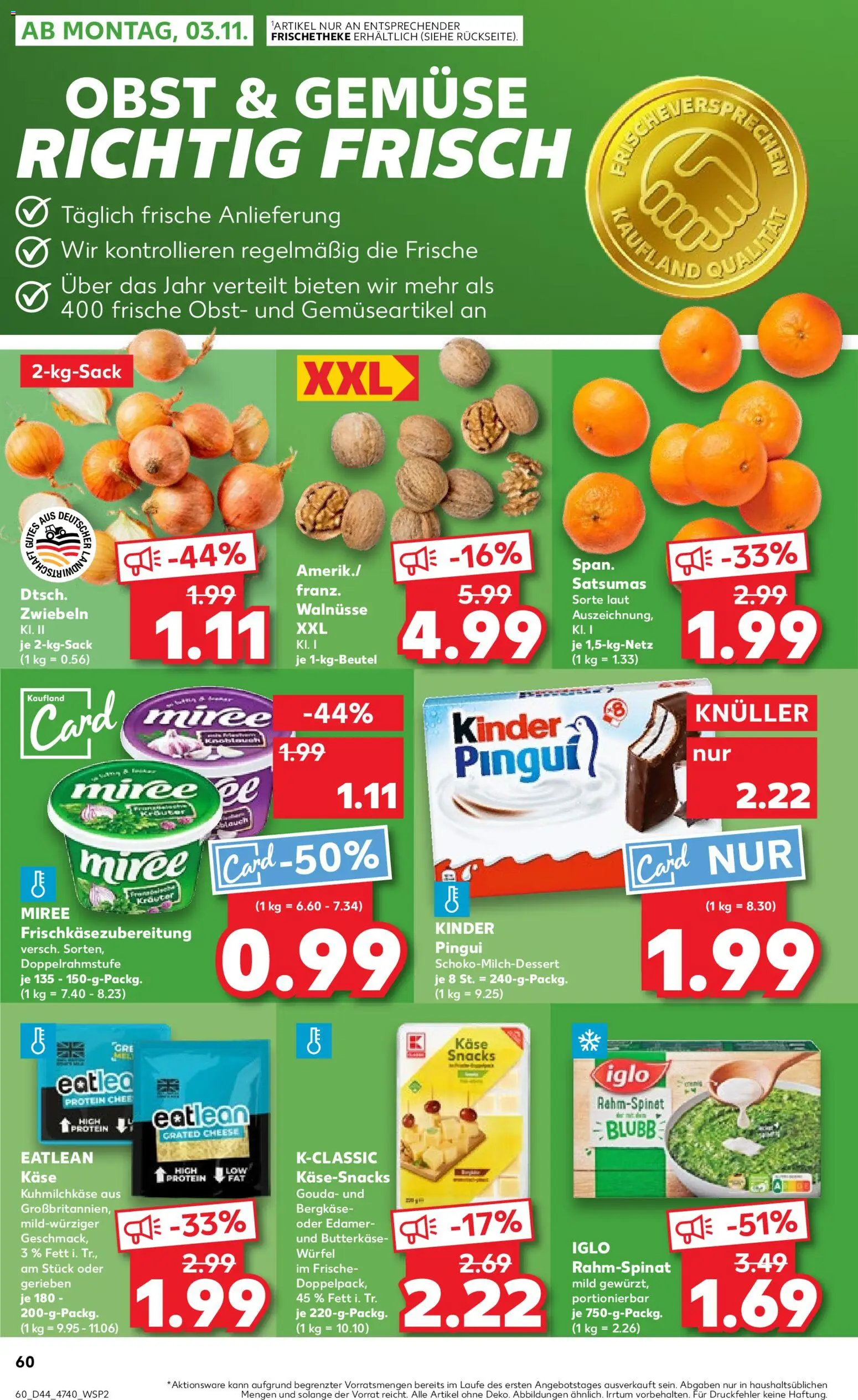 {H1} | Pagina: 60 | Producten: Snacks, Kinder, Gouda, La