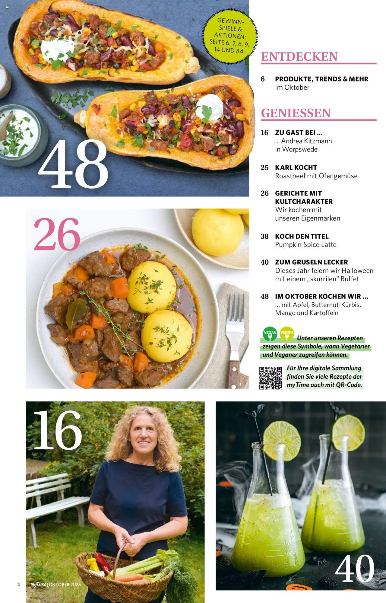 Famila Nordwest myTime Oktober 2025 – gültig ab 01.10.2025 | Seite: 4 | Produkte: Roastbeef, Kartoffeln, Mango