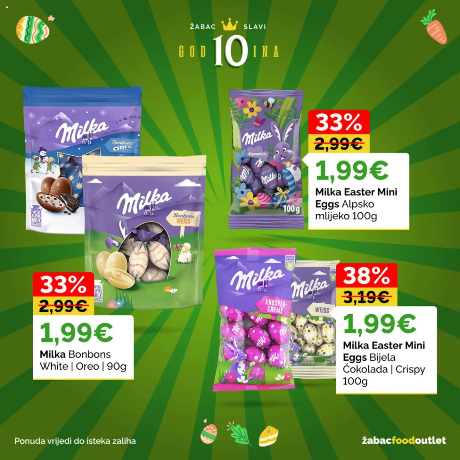 Žabac katalog | vrijedi od 30.03.2026 | Stranica: 45 | Proizvodi: Mlijeko, Čokolada, Milka